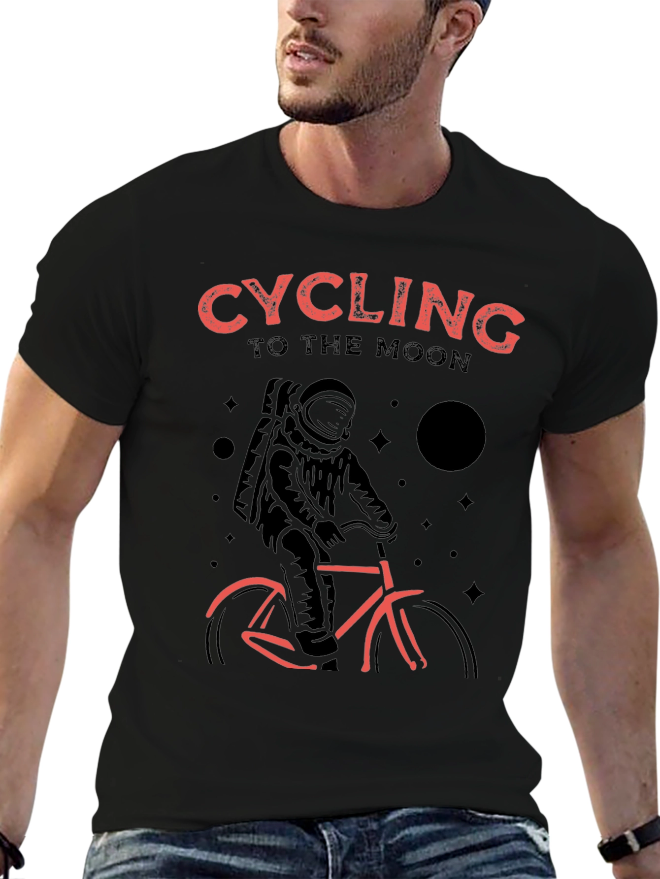 Cycling to the Moon Graphic Tee
