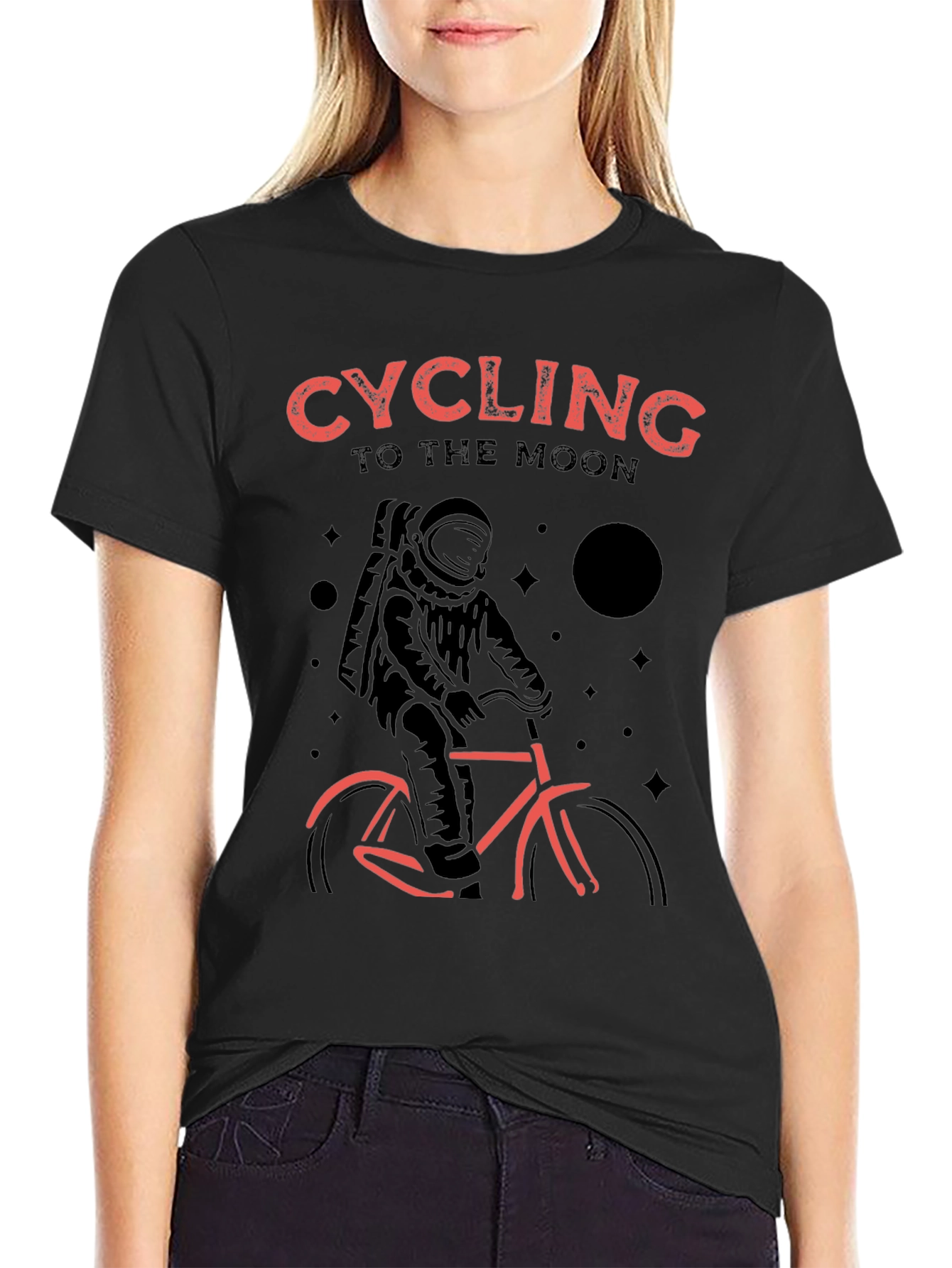 Cycling to the Moon Graphic Tee