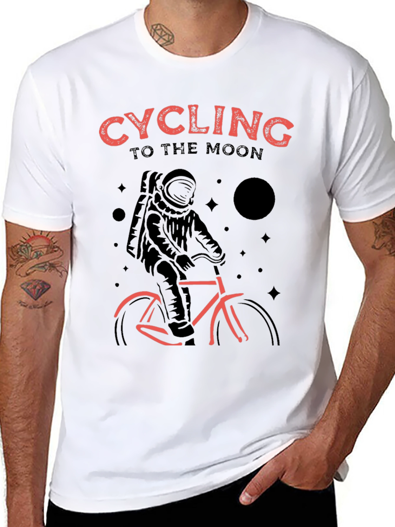 Cycling to the Moon Graphic Tee