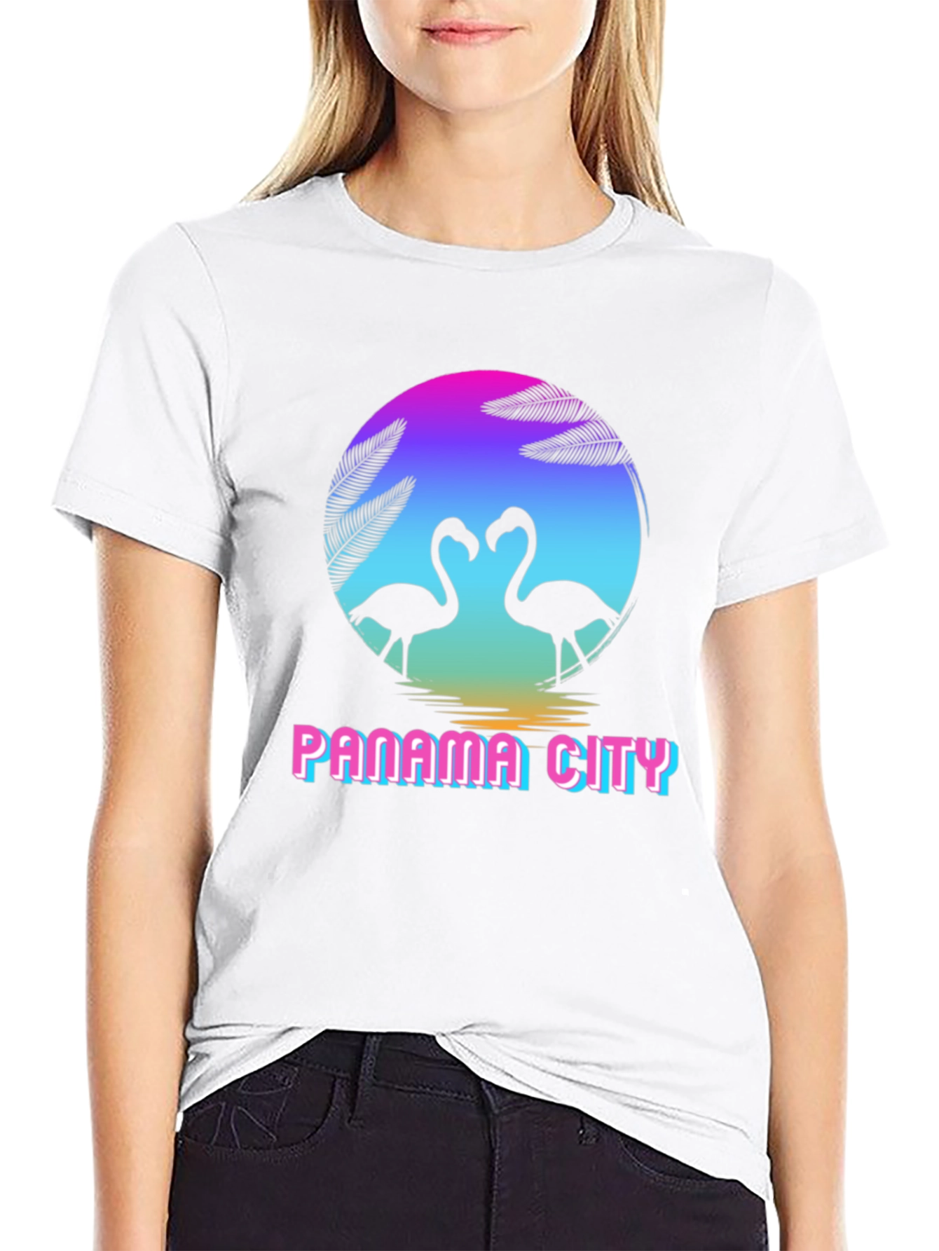 Panama City Retro Flamingo T-Shirt