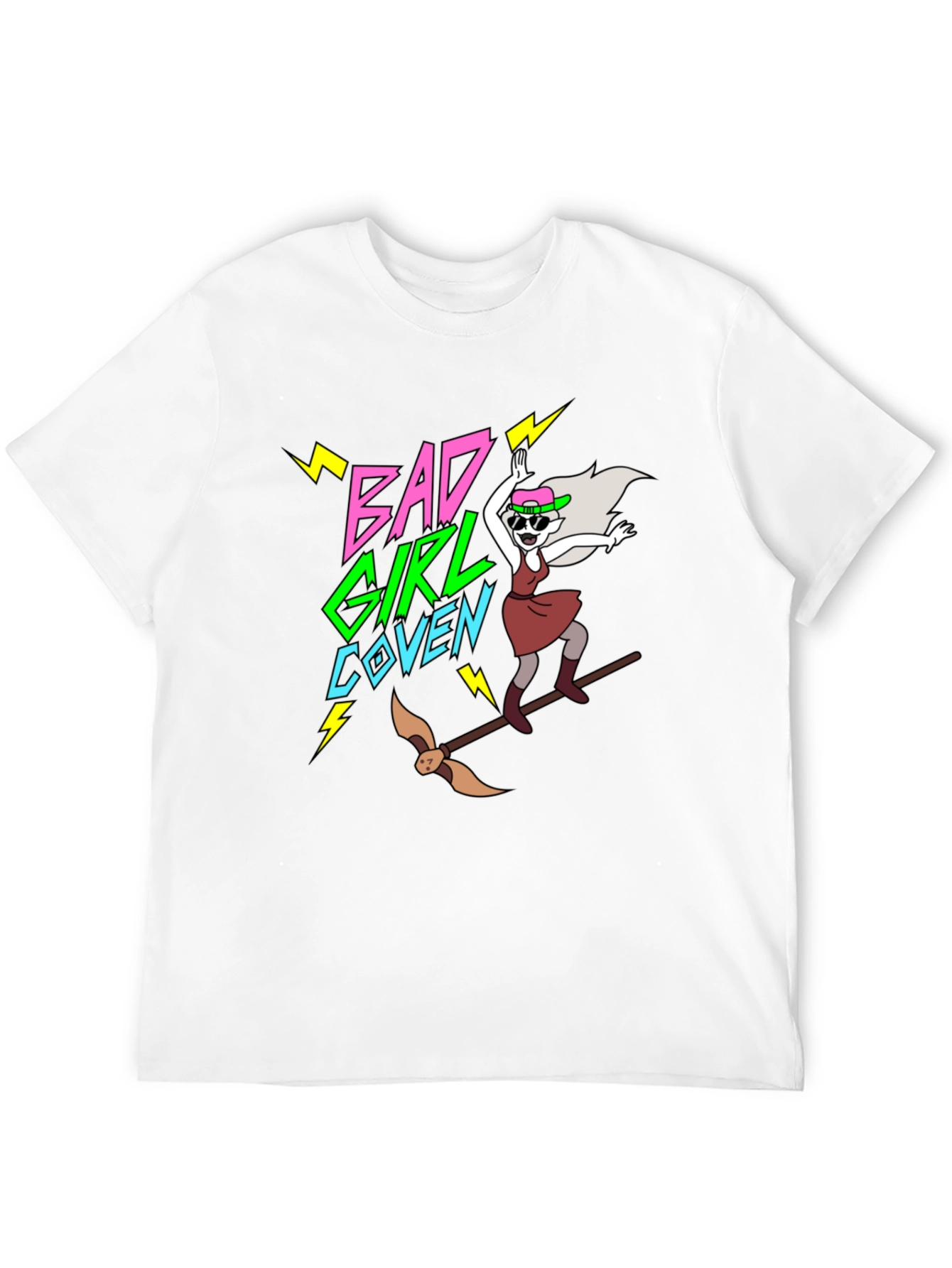Bad Girl Coven Graphic T-Shirt - Unique Cartoon Design