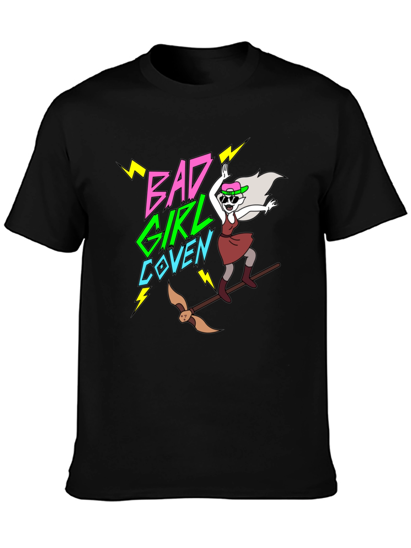 Bad Girl Coven Graphic T-Shirt - Unique Cartoon Design