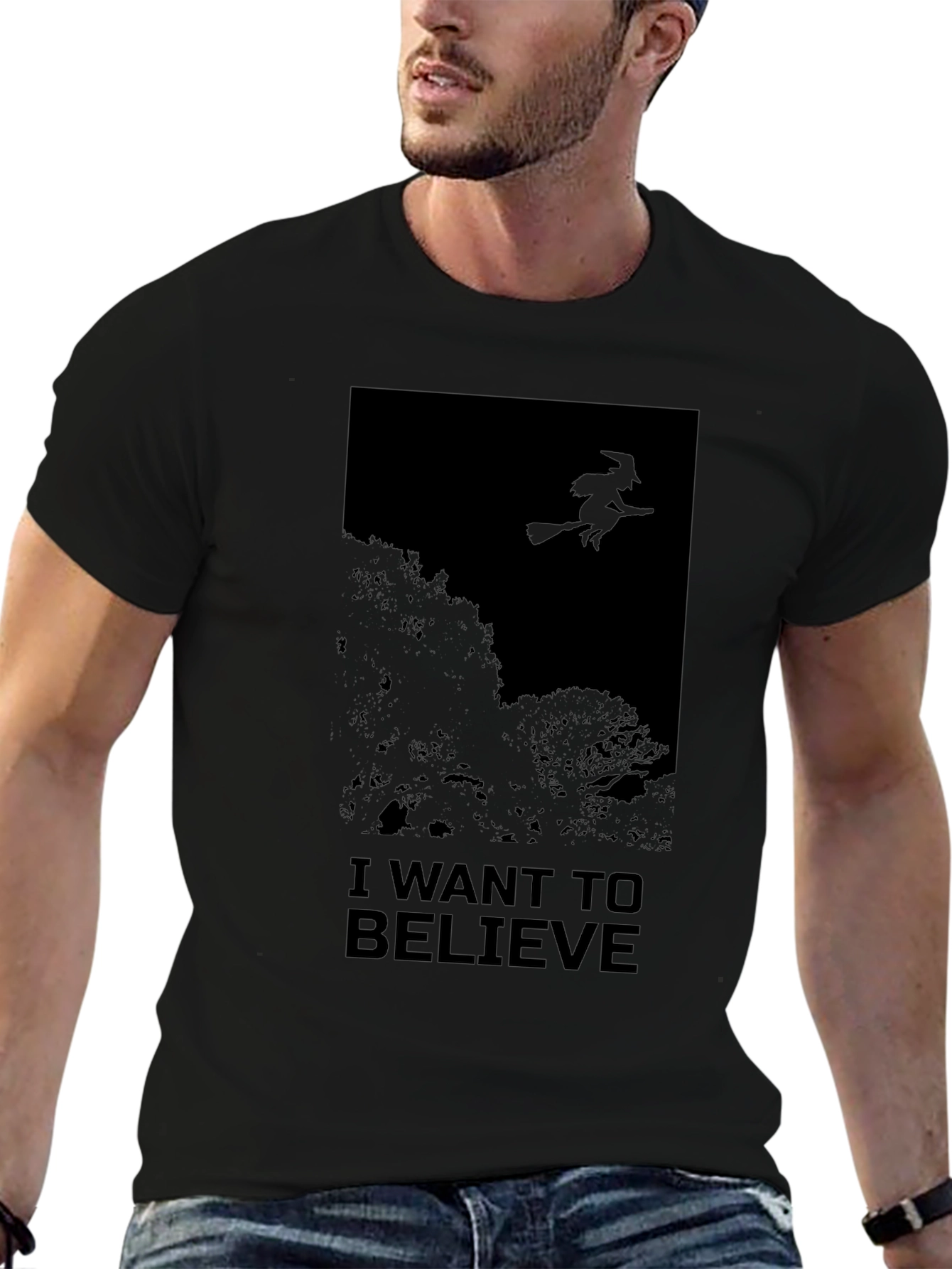 I Want to Believe Witch Graphic T-Shirt