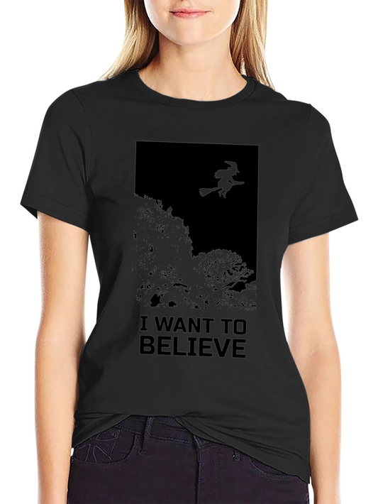I Want to Believe Witch Graphic T-Shirt