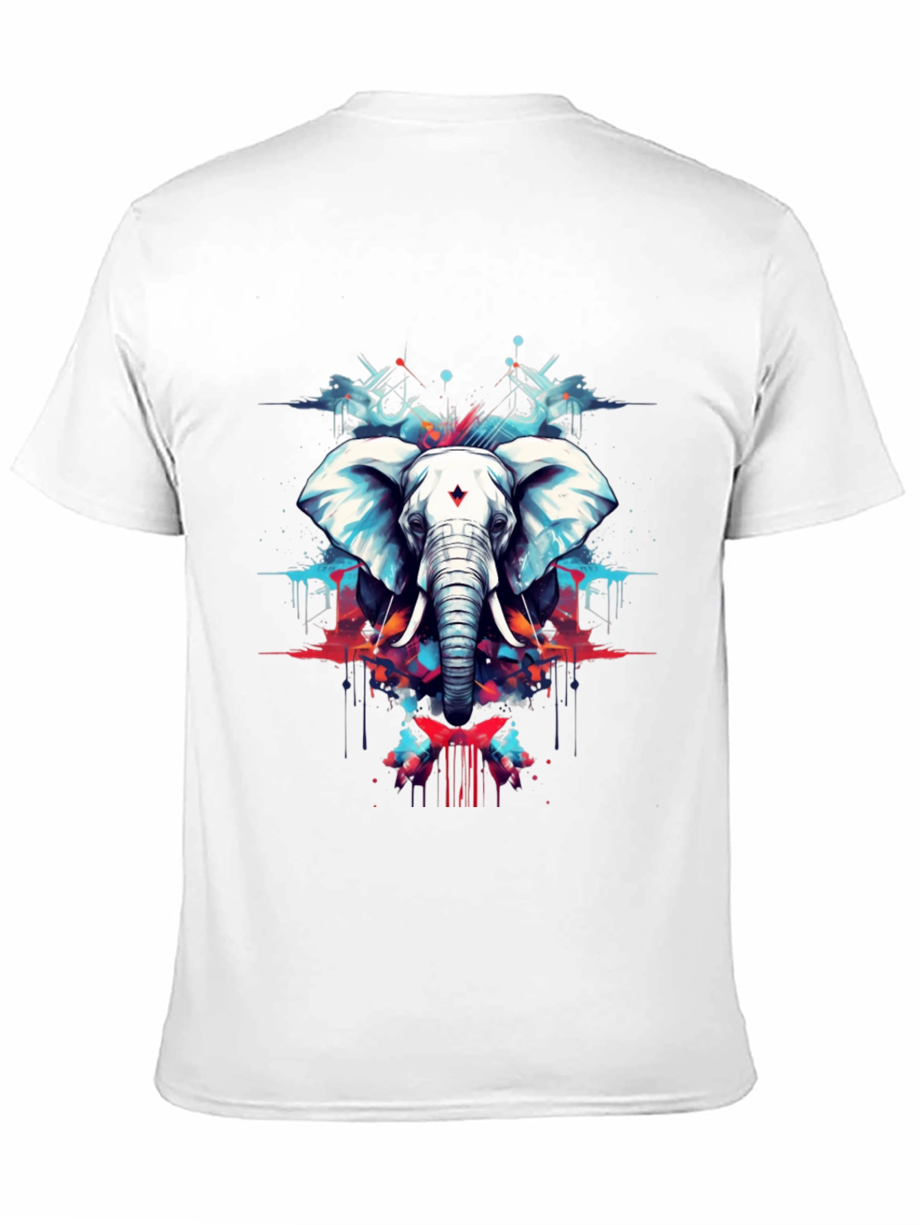 Elephant Art Black Tee - Stylish Graphic Print
