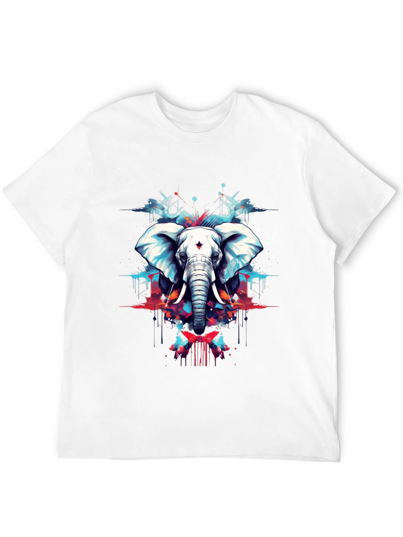 Elephant Art Black Tee - Stylish Graphic Print