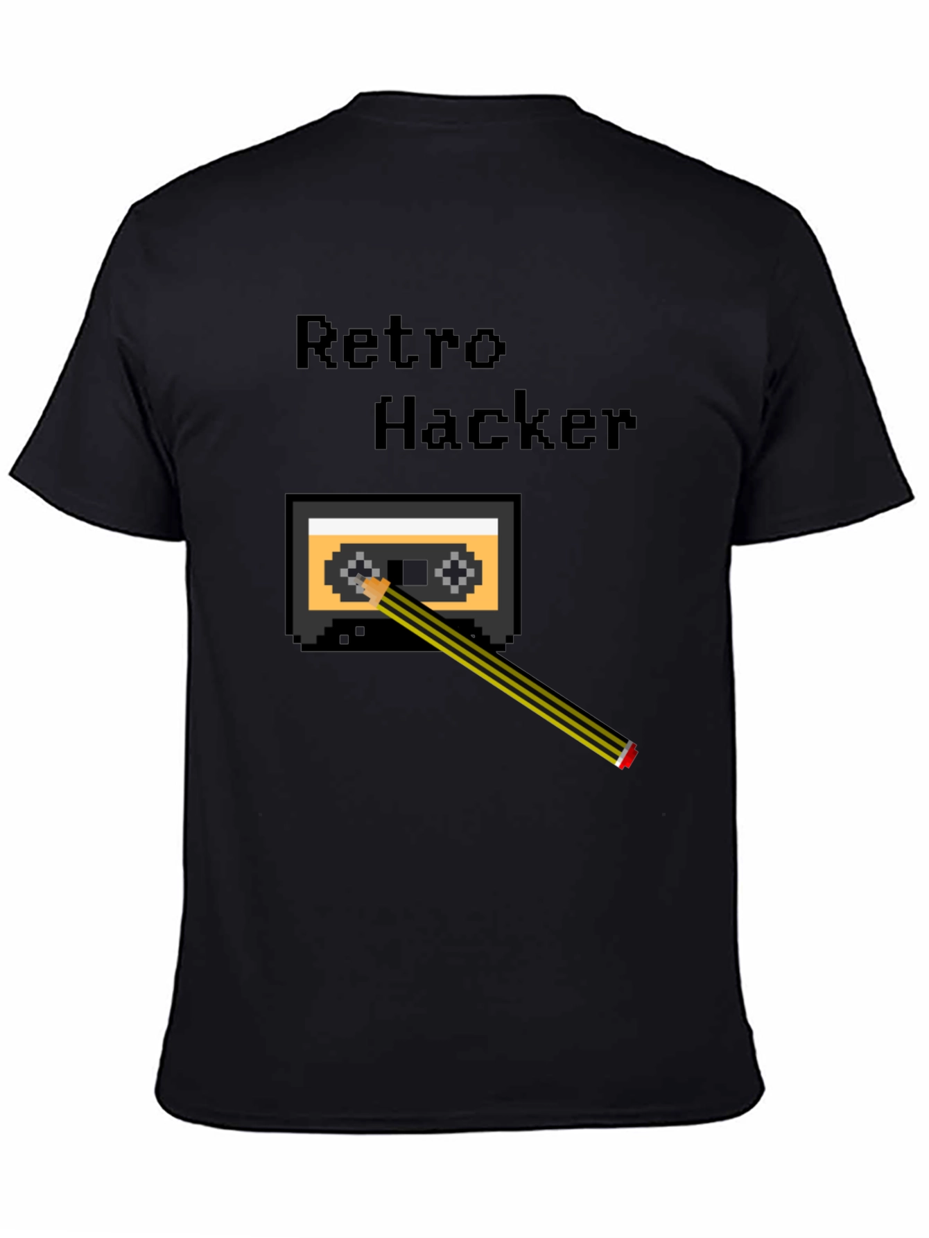 Retro Hacker Cassette Tape Graphic Tee