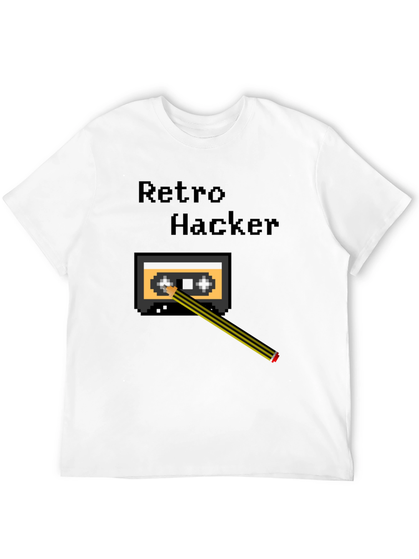 Retro Hacker Cassette Tape Graphic Tee