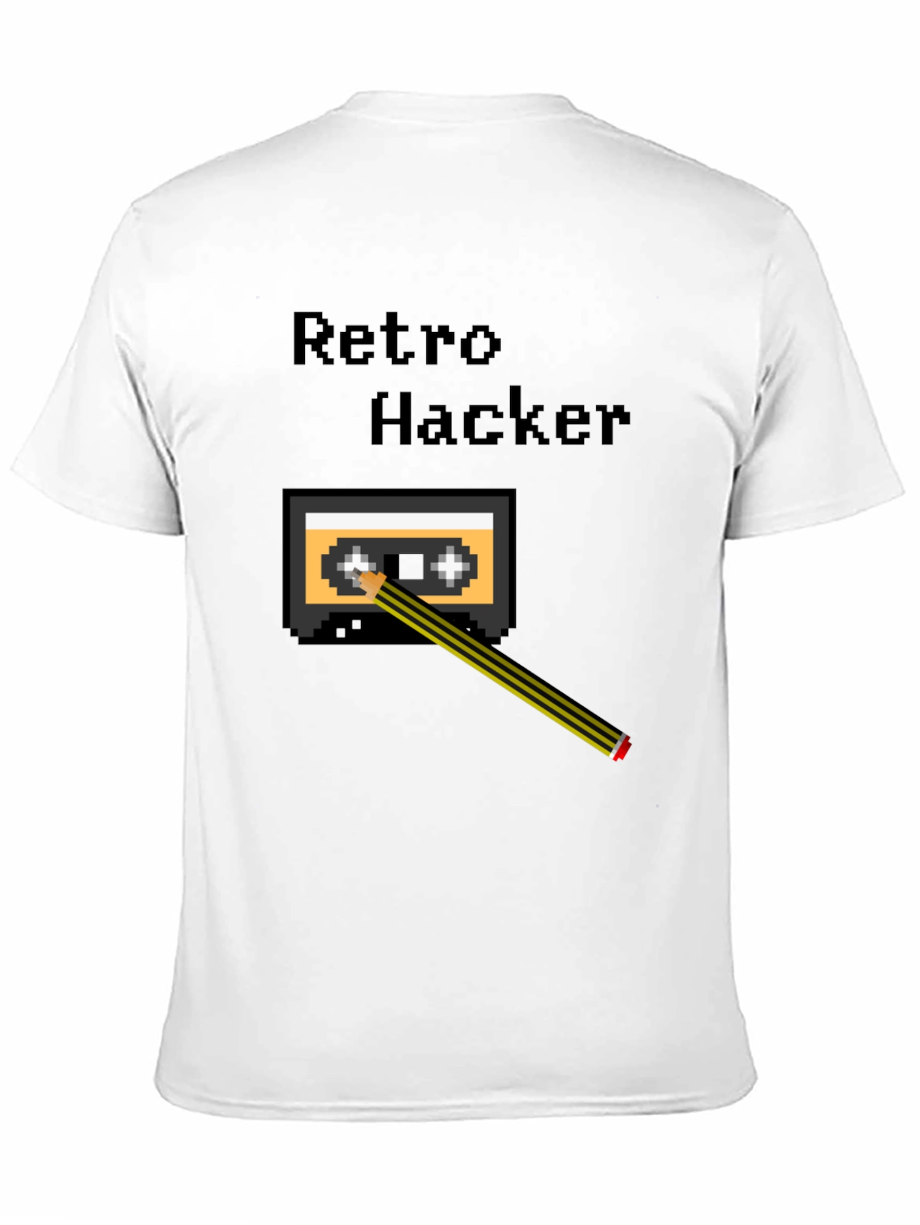 Retro Hacker Cassette Tape Graphic Tee