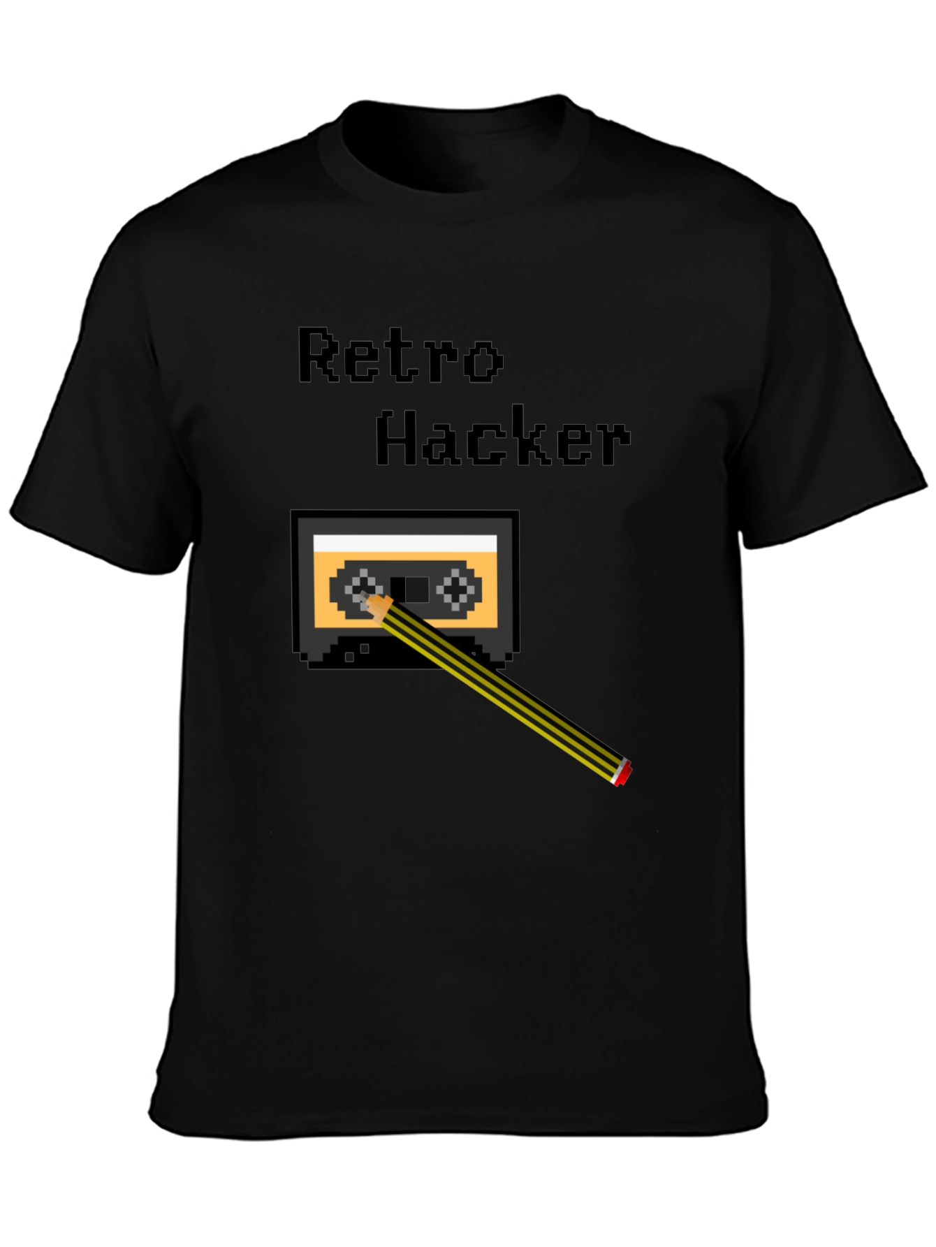 Retro Hacker Cassette Tape Graphic Tee