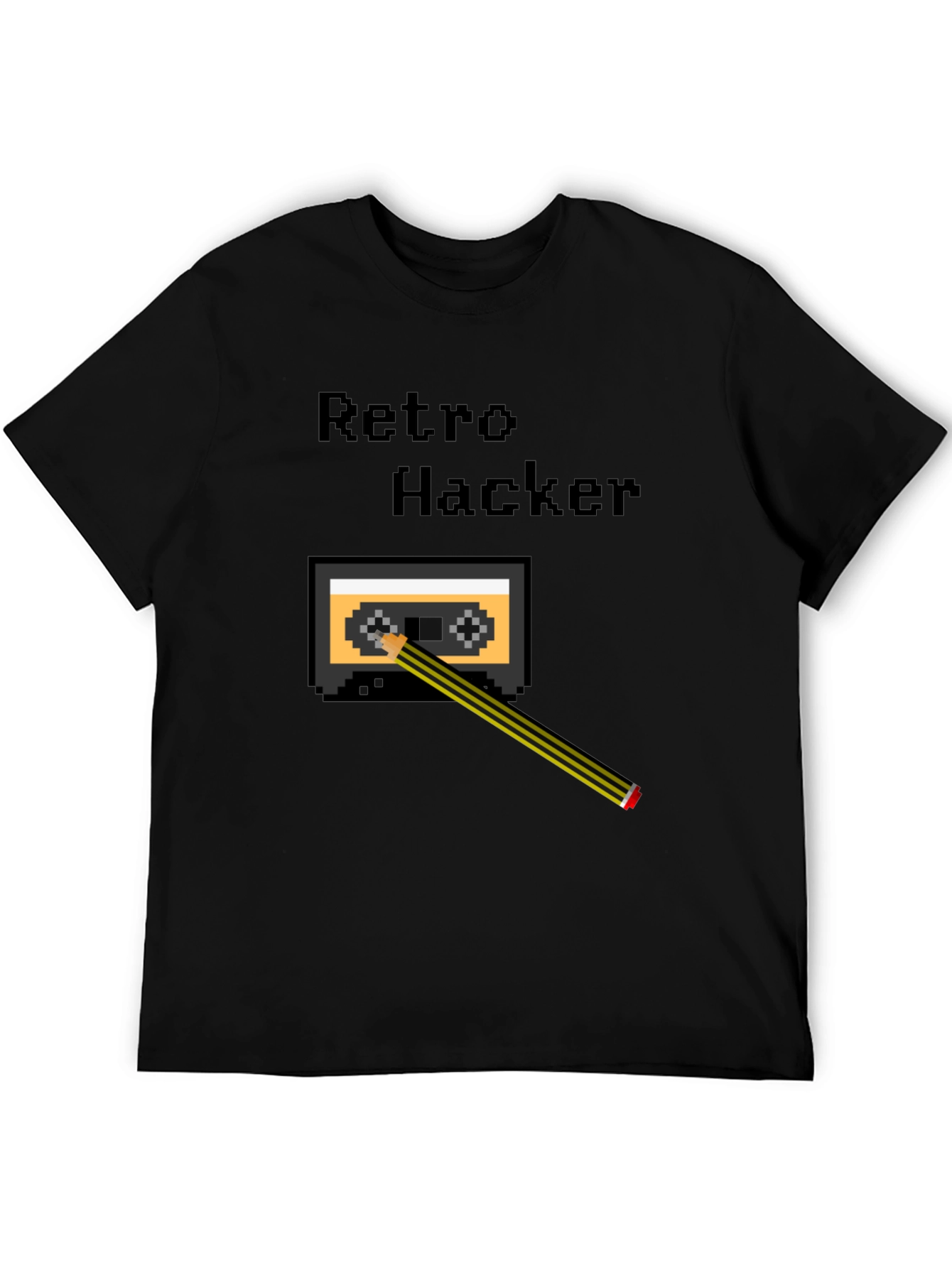 Retro Hacker Cassette Tape Graphic Tee