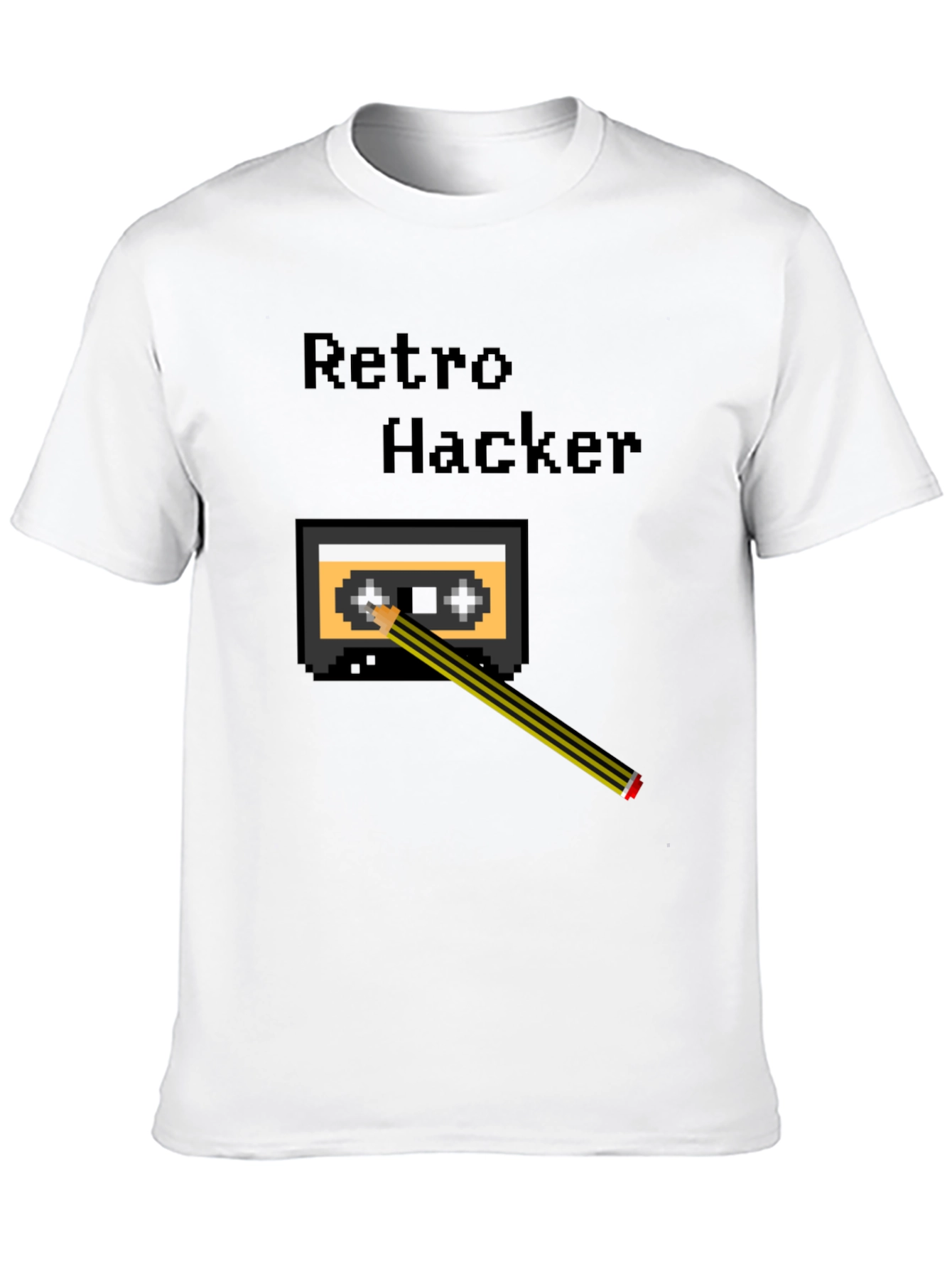 Retro Hacker Cassette Tape Graphic Tee