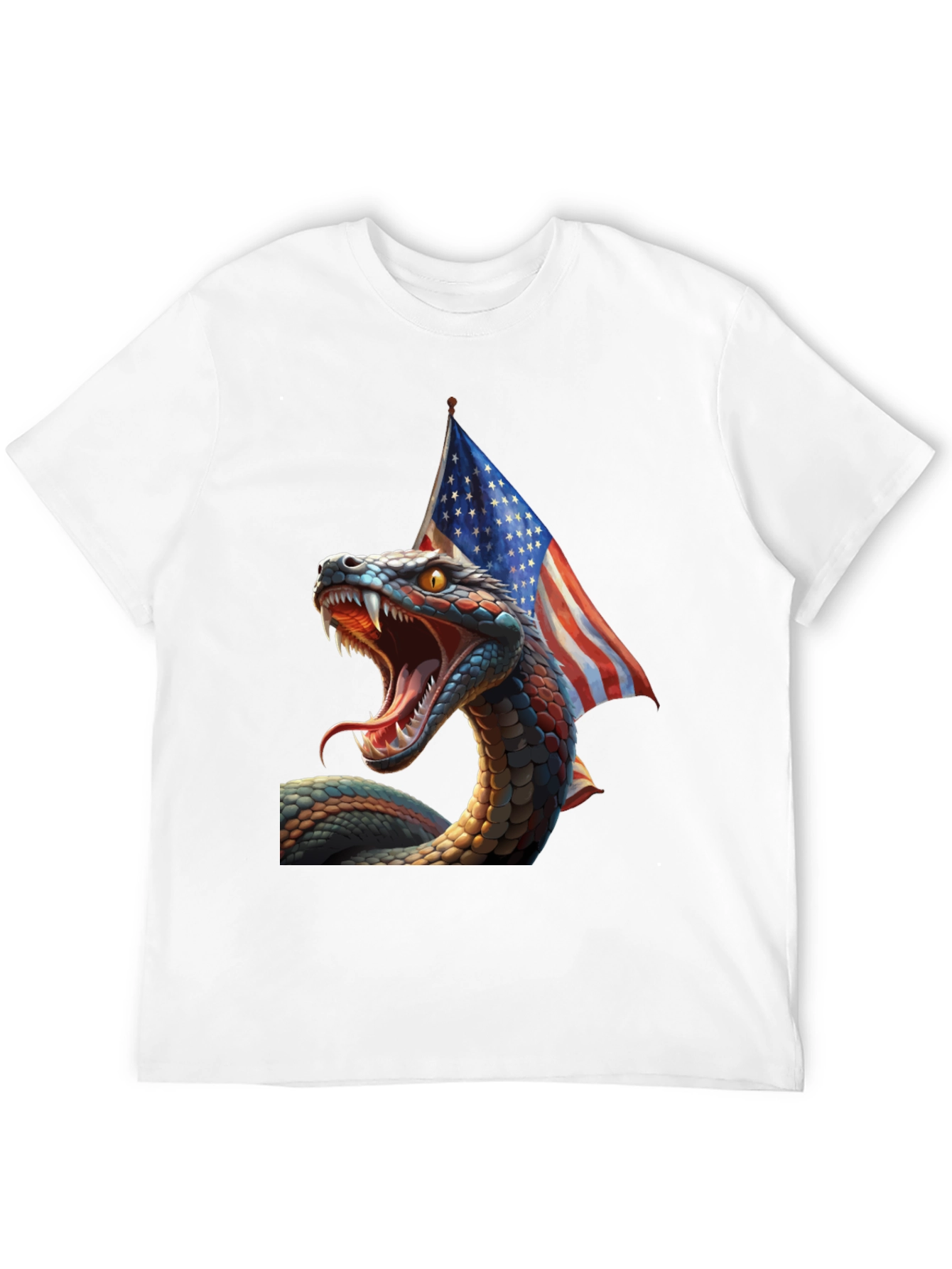 Patriotic Snake Graphic T-Shirt