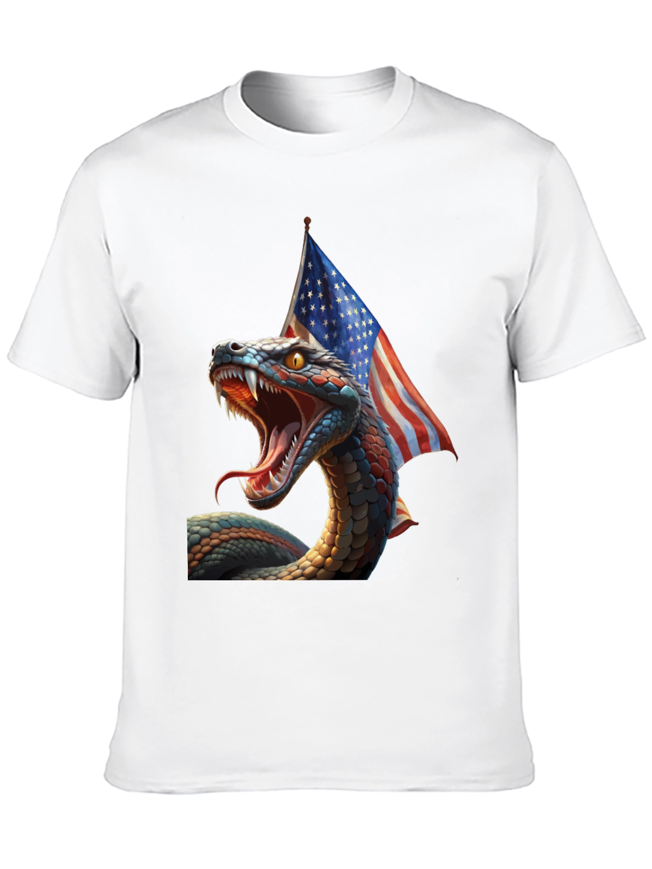 Patriotic Snake Graphic T-Shirt