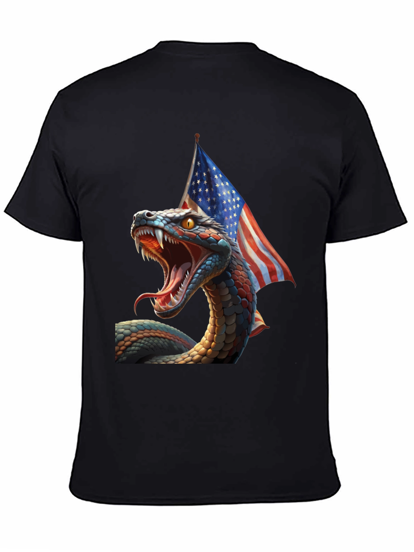 Patriotic Snake Graphic T-Shirt