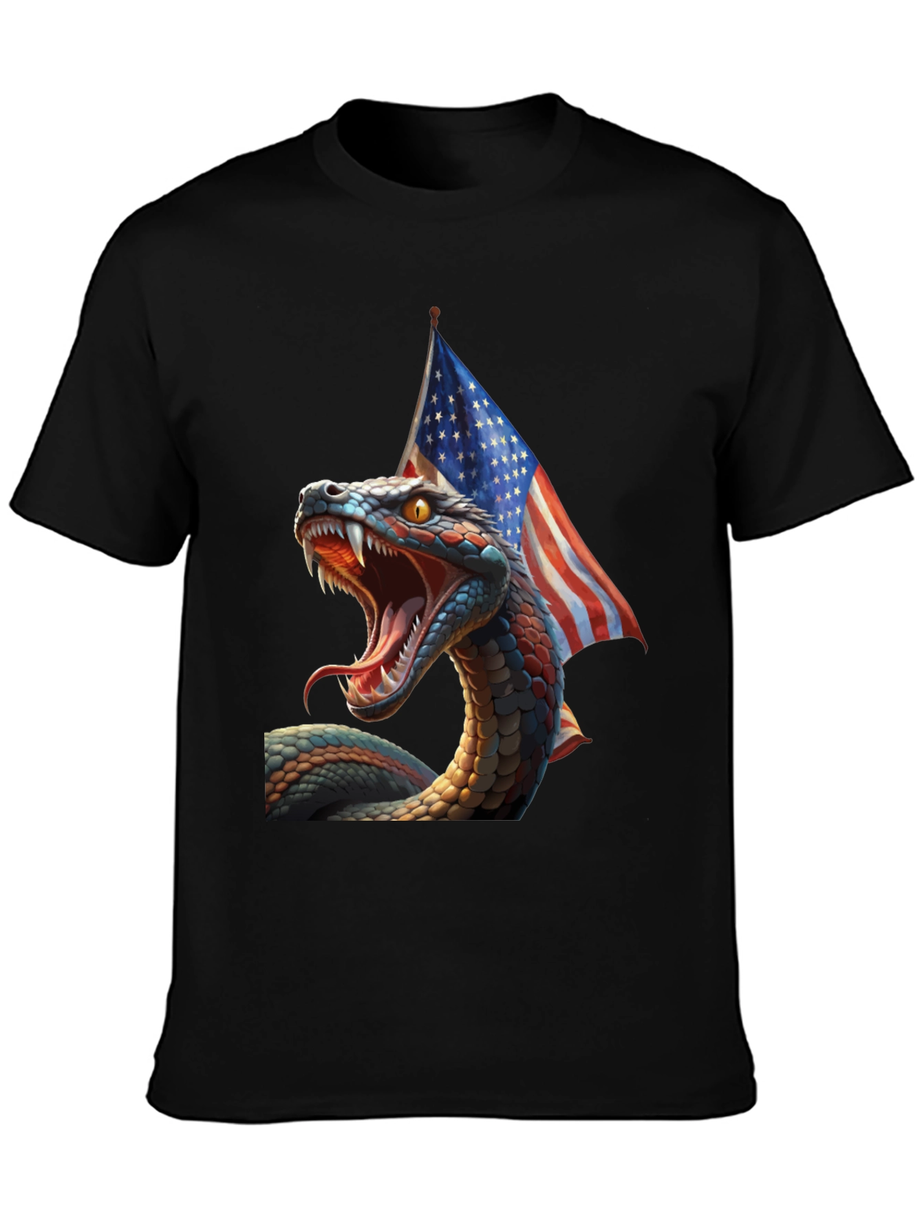 Patriotic Snake Graphic T-Shirt