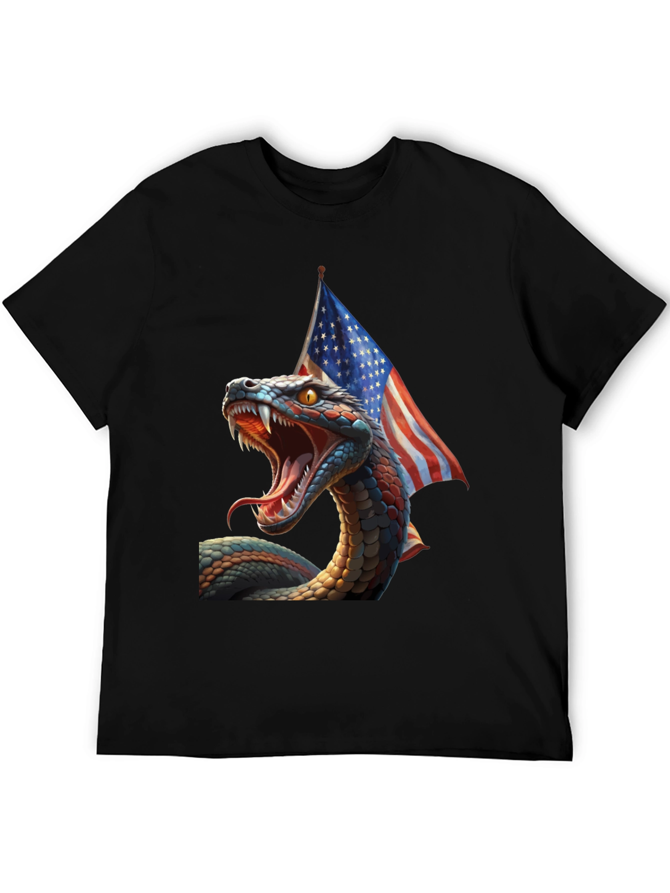 Patriotic Snake Graphic T-Shirt