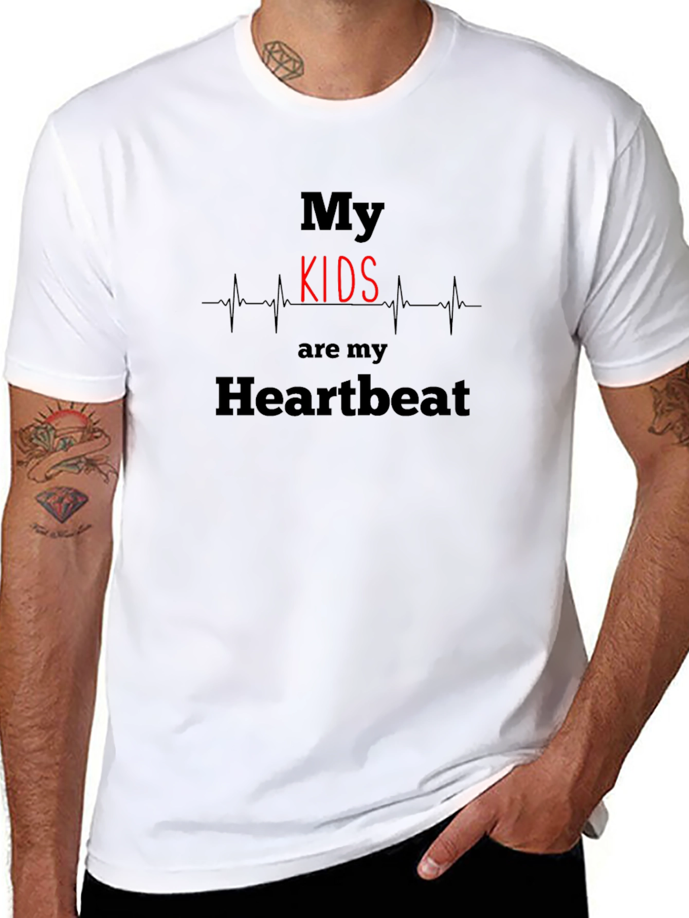 My Kids Are My Heartbeat Graphic Tee