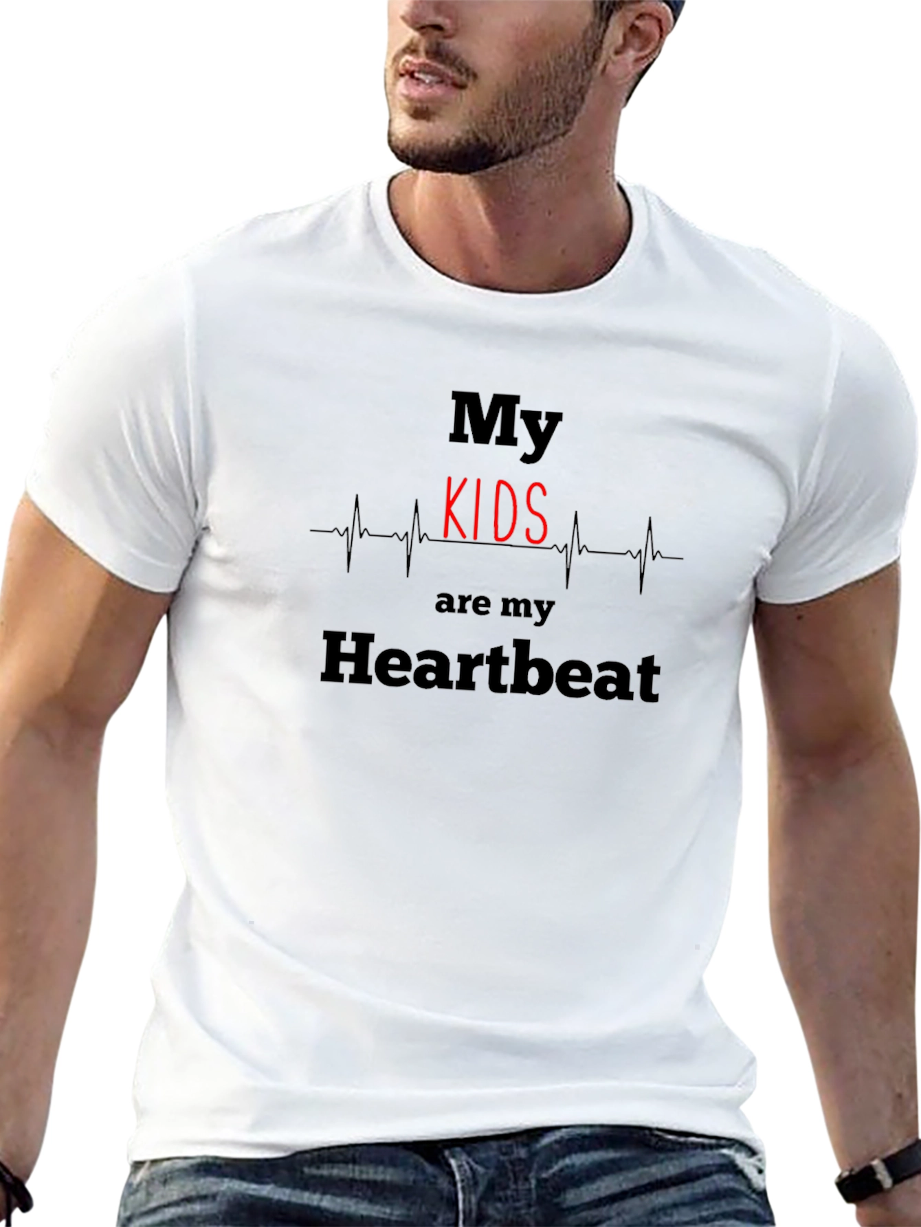 My Kids Are My Heartbeat Graphic Tee