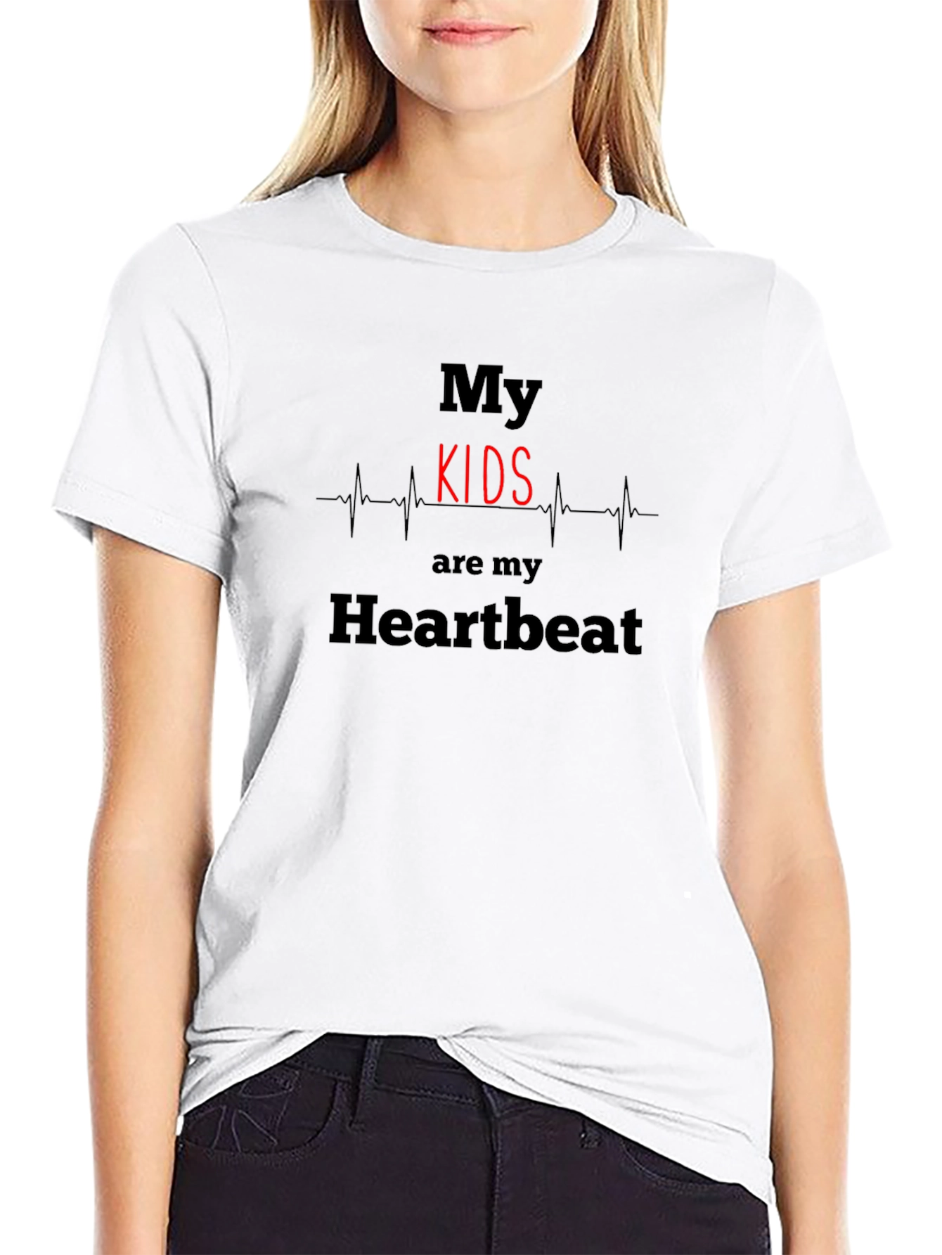 My Kids Are My Heartbeat Graphic Tee