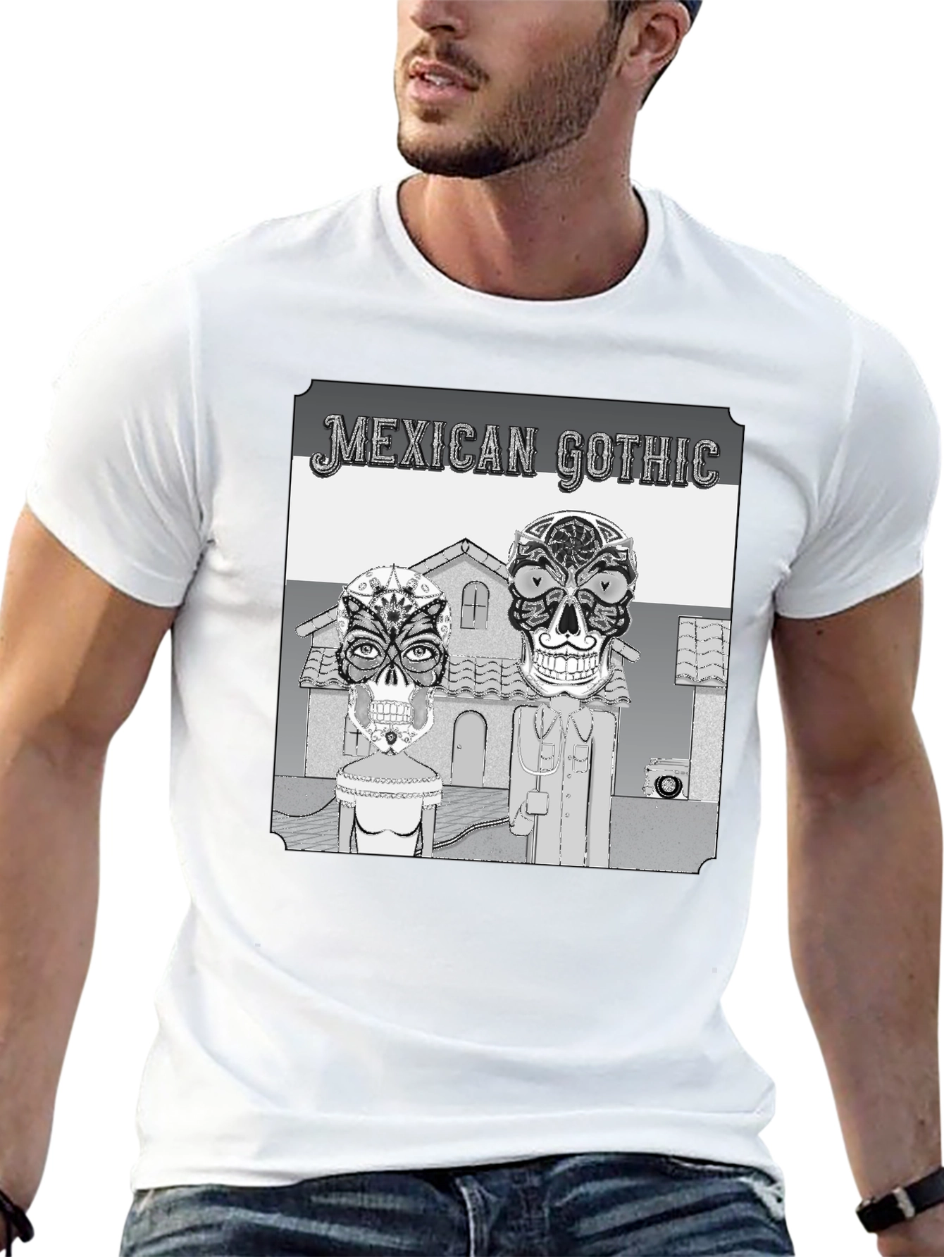Mexican Gothic Graphic Tee - Skull Art