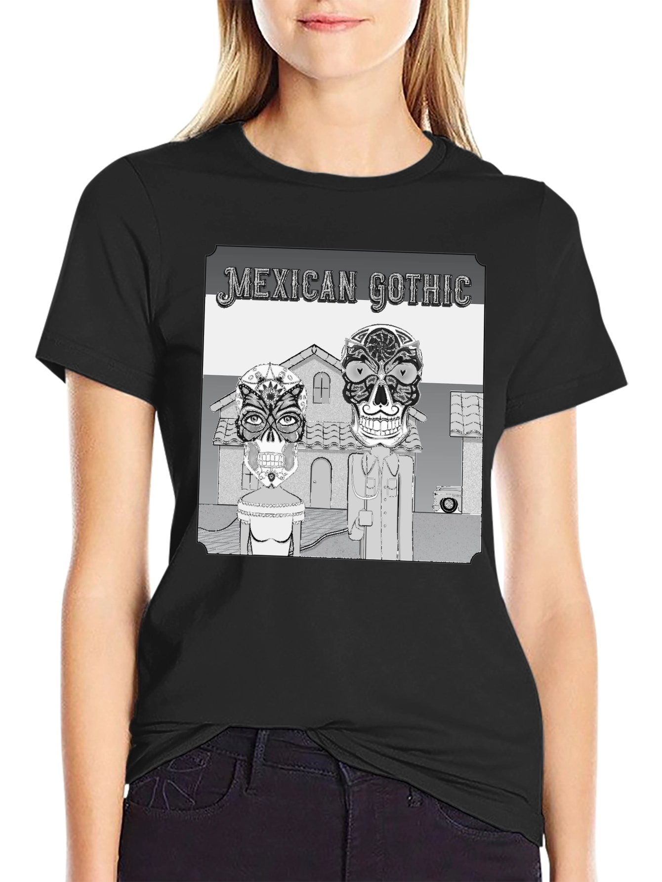 Mexican Gothic Graphic Tee - Skull Art