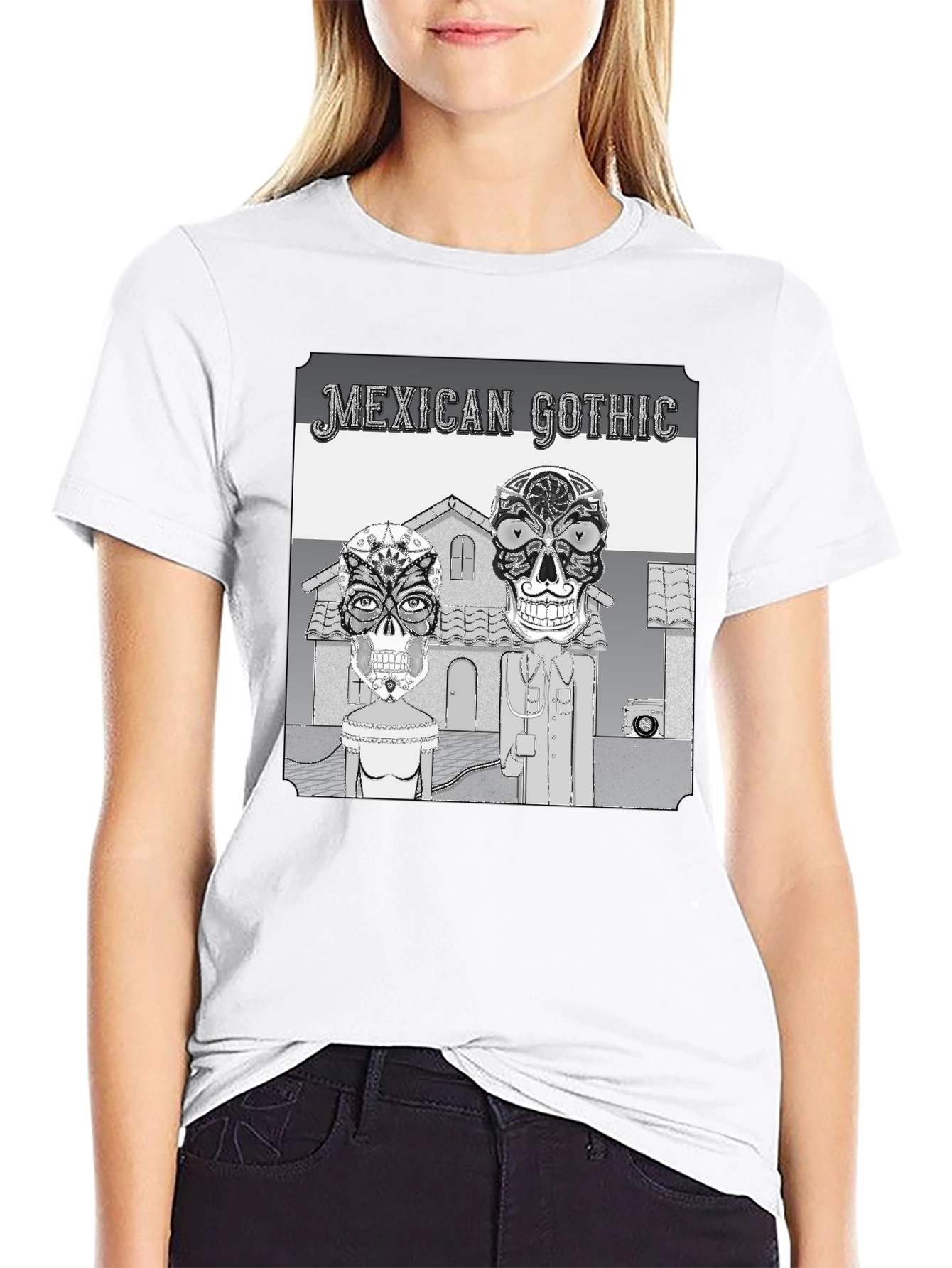 Mexican Gothic Graphic Tee - Skull Art