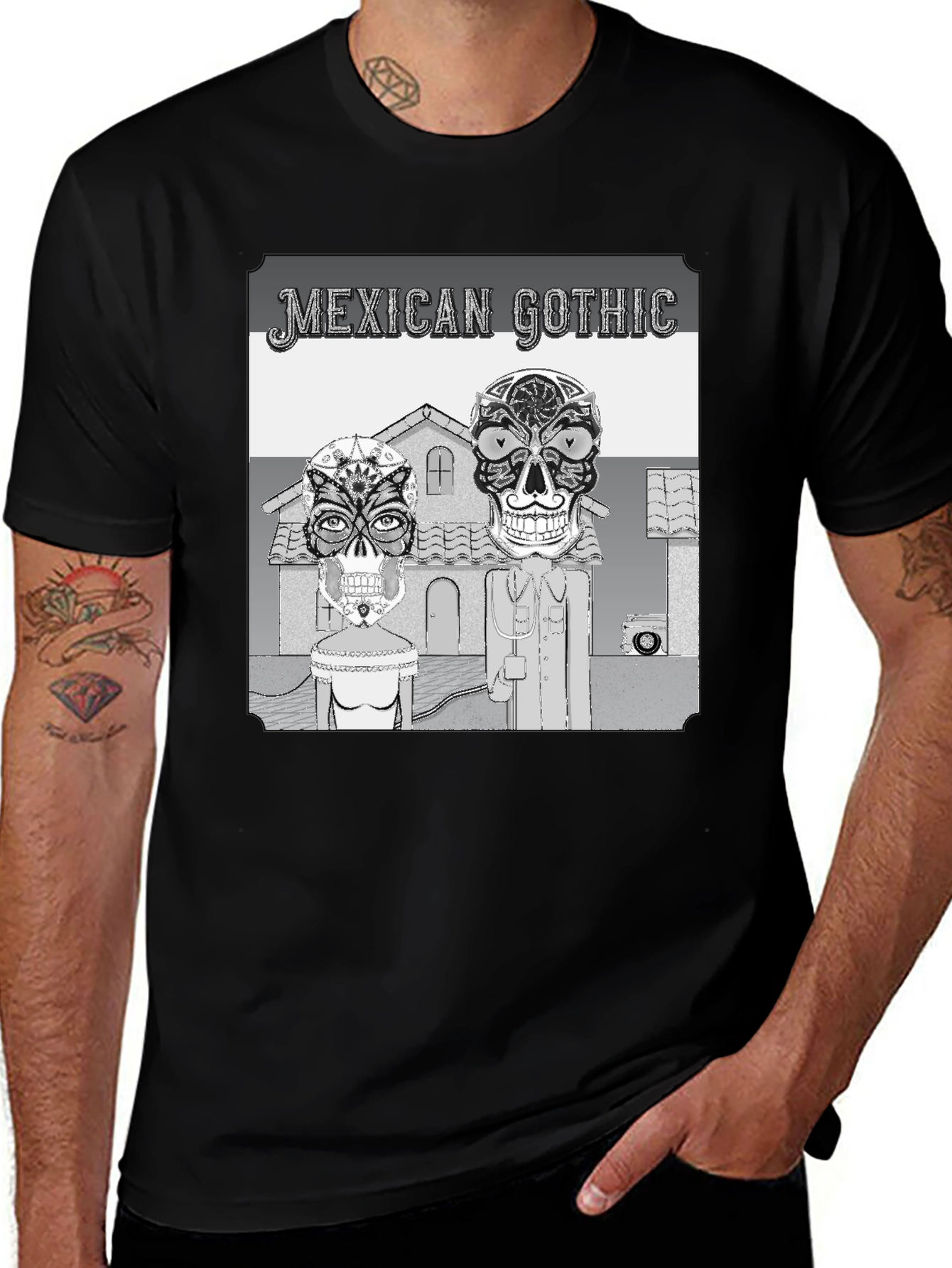 Mexican Gothic Graphic Tee - Skull Art