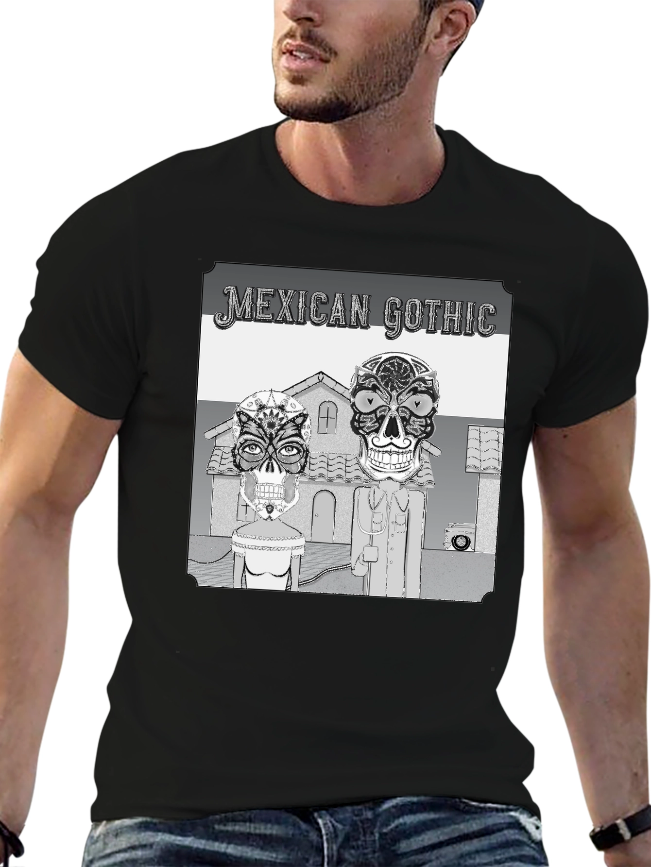 Mexican Gothic Graphic Tee - Skull Art