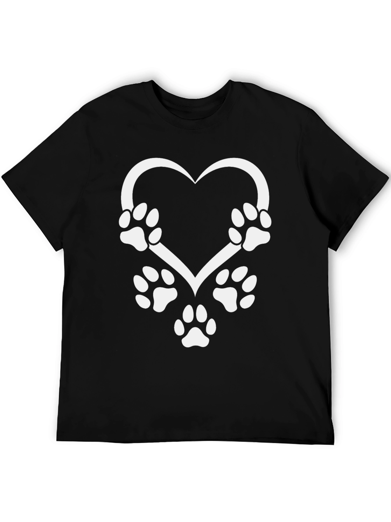 Paw Print Heart T-Shirt - Pet Lover Tee