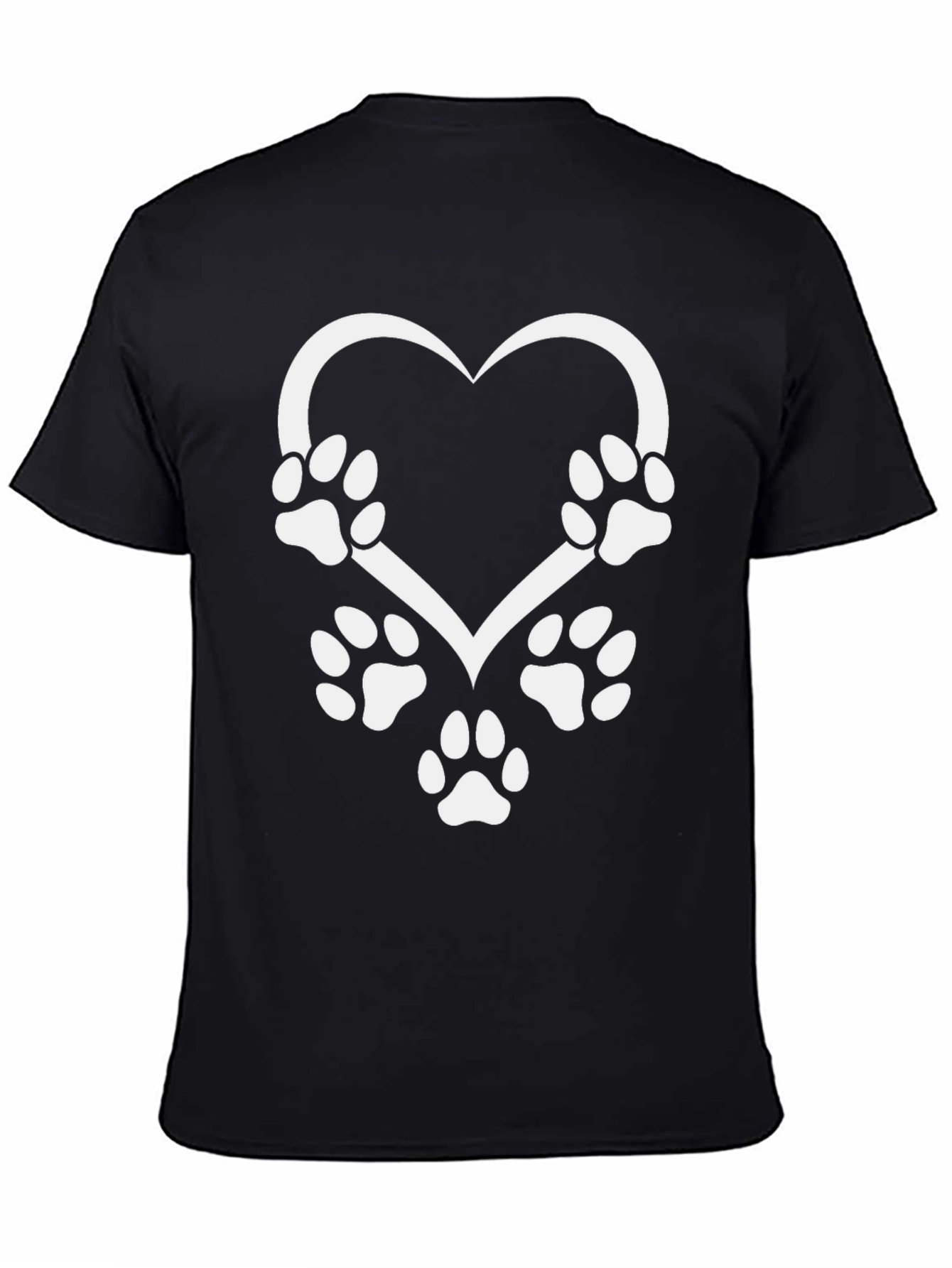Paw Print Heart T-Shirt - Pet Lover Tee