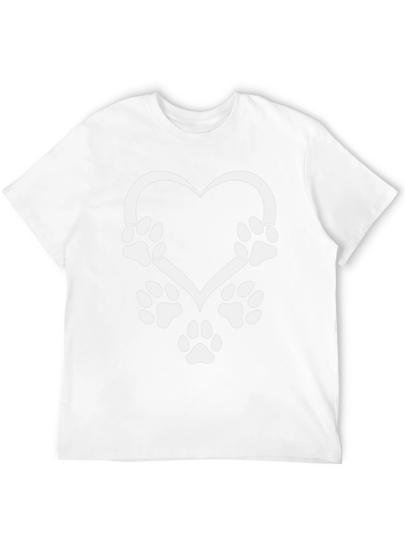 Paw Print Heart T-Shirt - Pet Lover Tee
