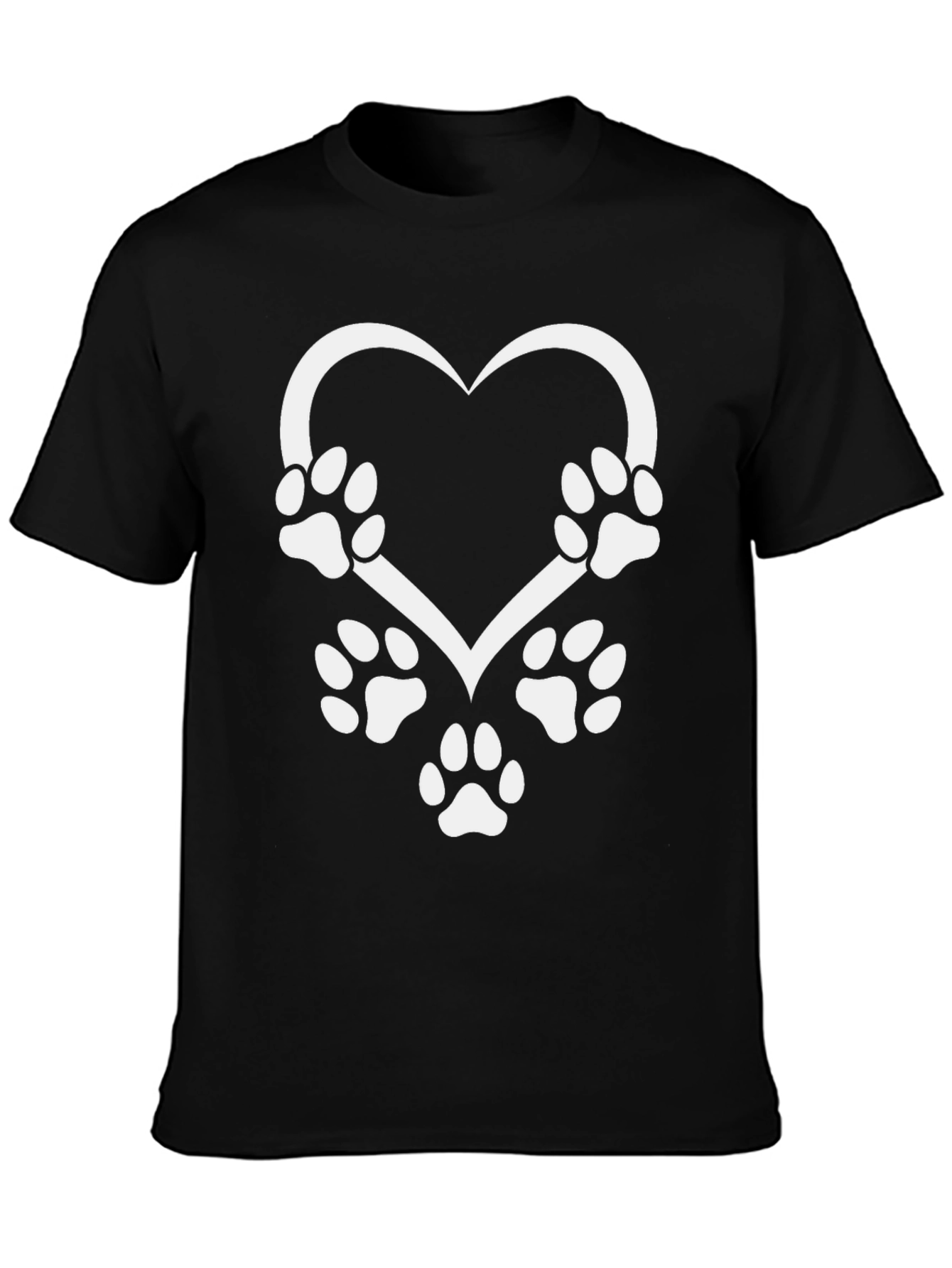 Paw Print Heart T-Shirt - Pet Lover Tee
