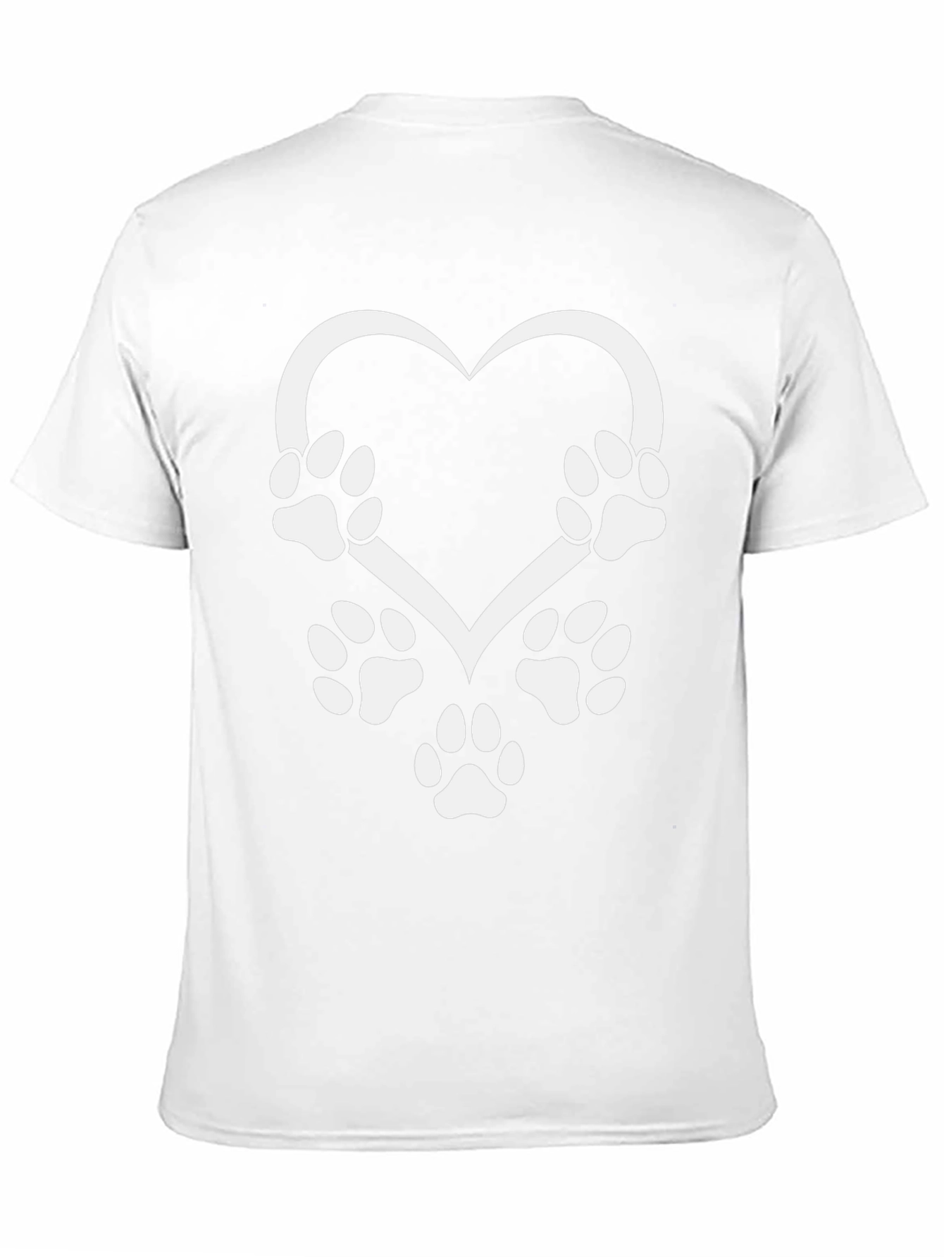 Paw Print Heart T-Shirt - Pet Lover Tee
