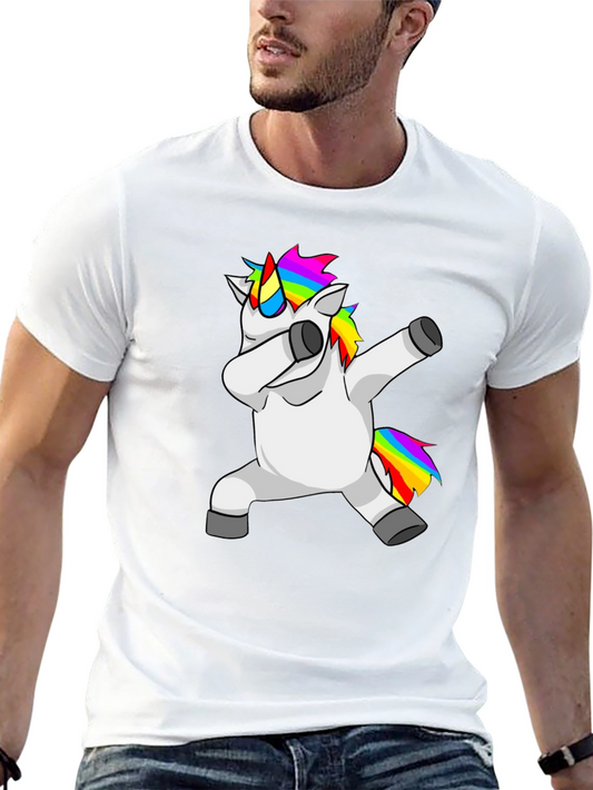 Dabbing Unicorn Graphic Tee - Black T-Shirt