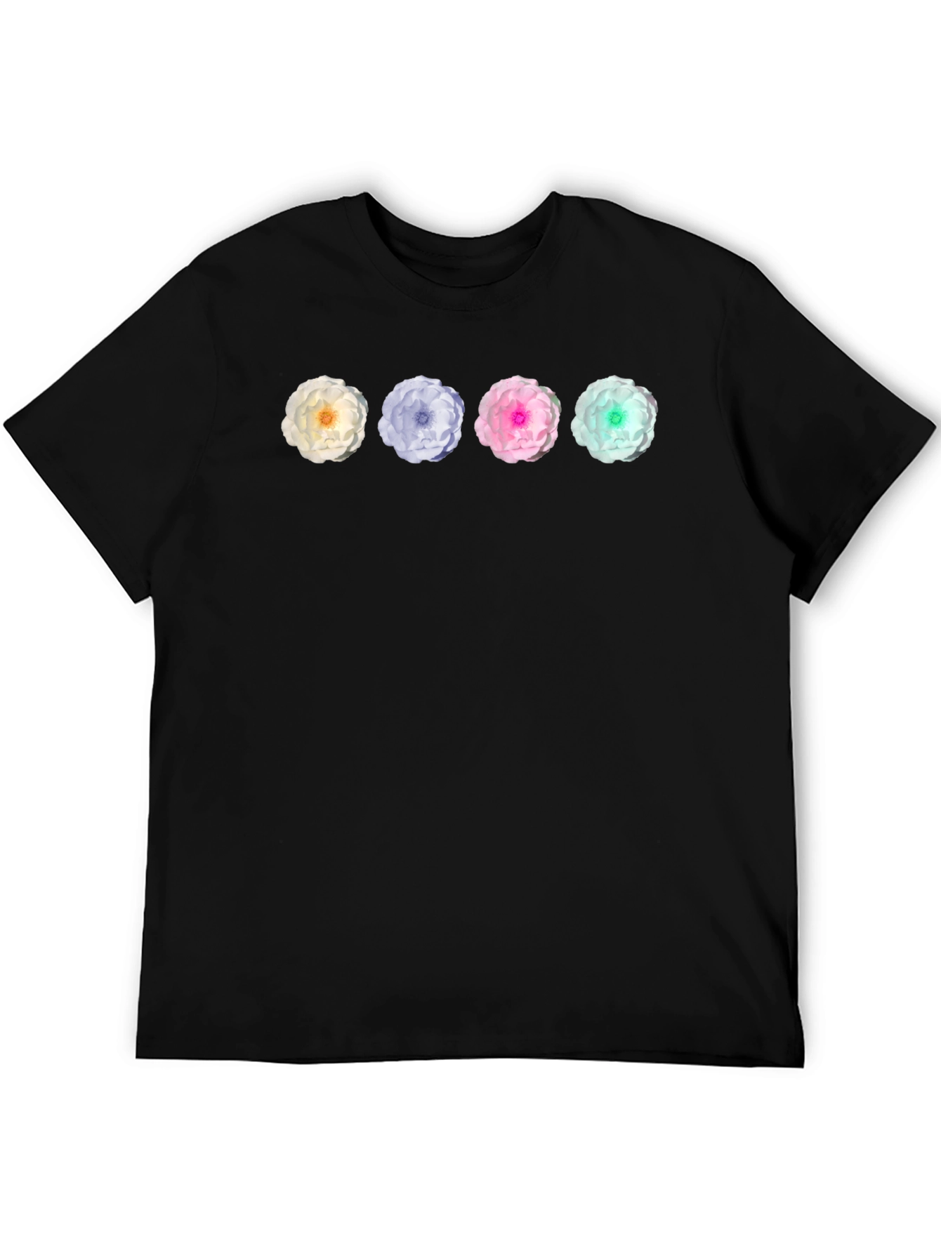 Floral T-Shirt - Four Flower Design