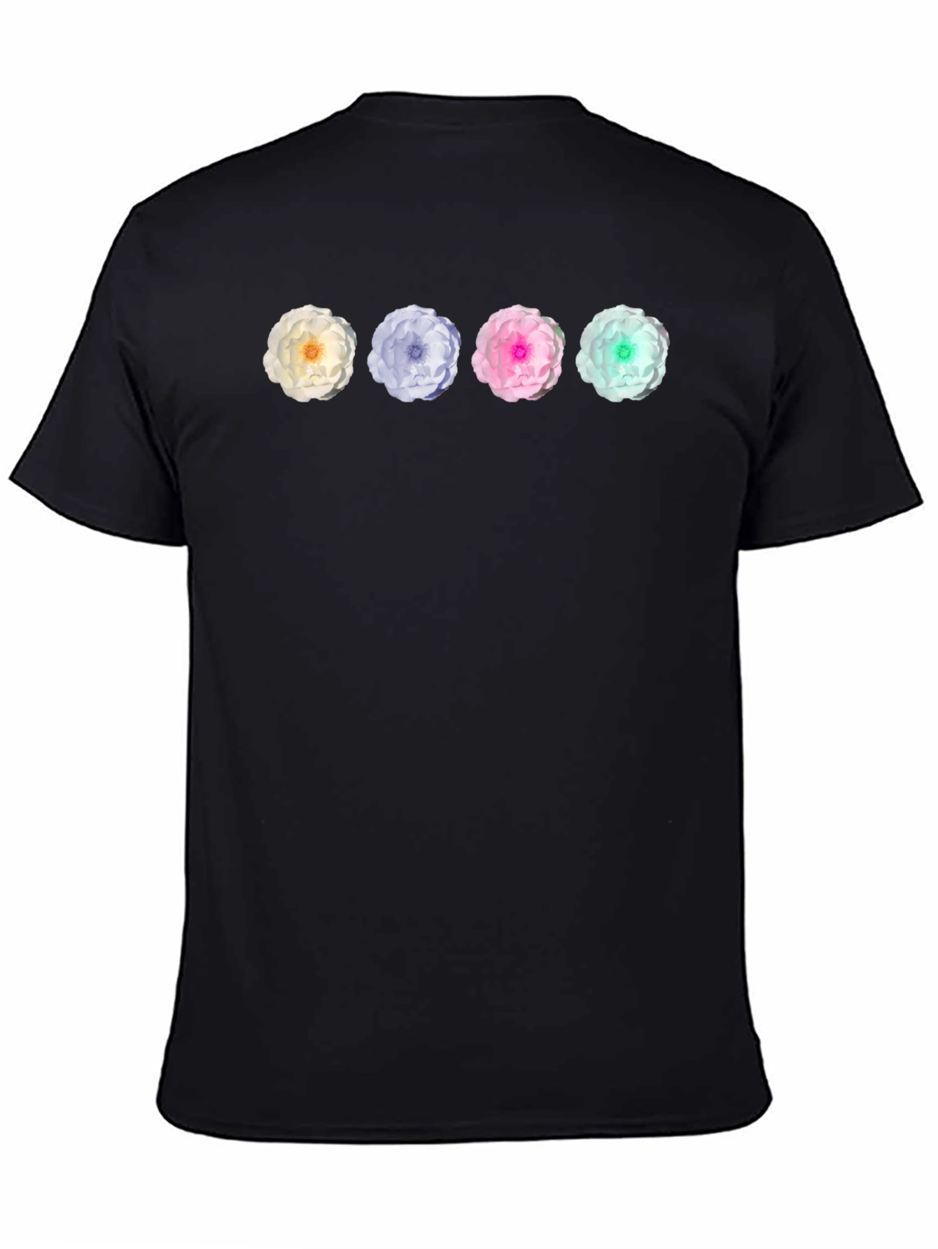 Floral T-Shirt - Four Flower Design