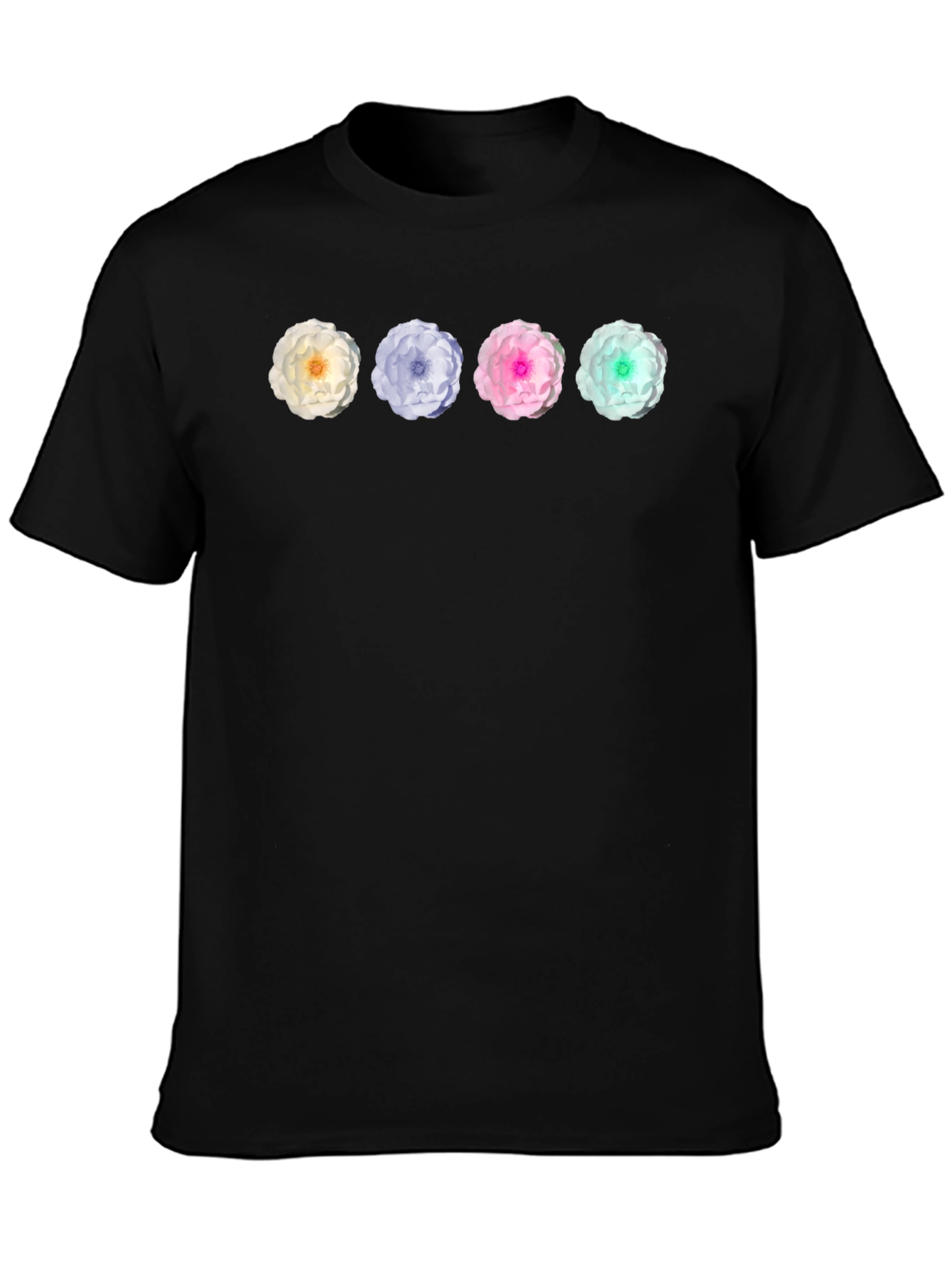 Floral T-Shirt - Four Flower Design