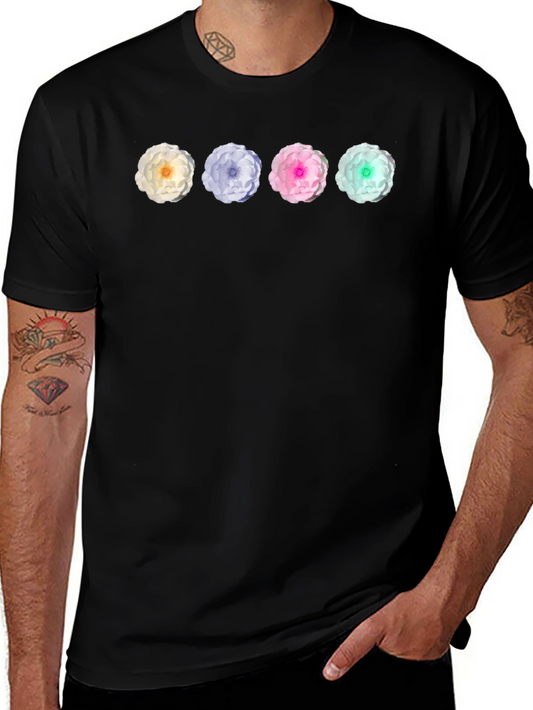 Floral T-Shirt - Four Flower Design