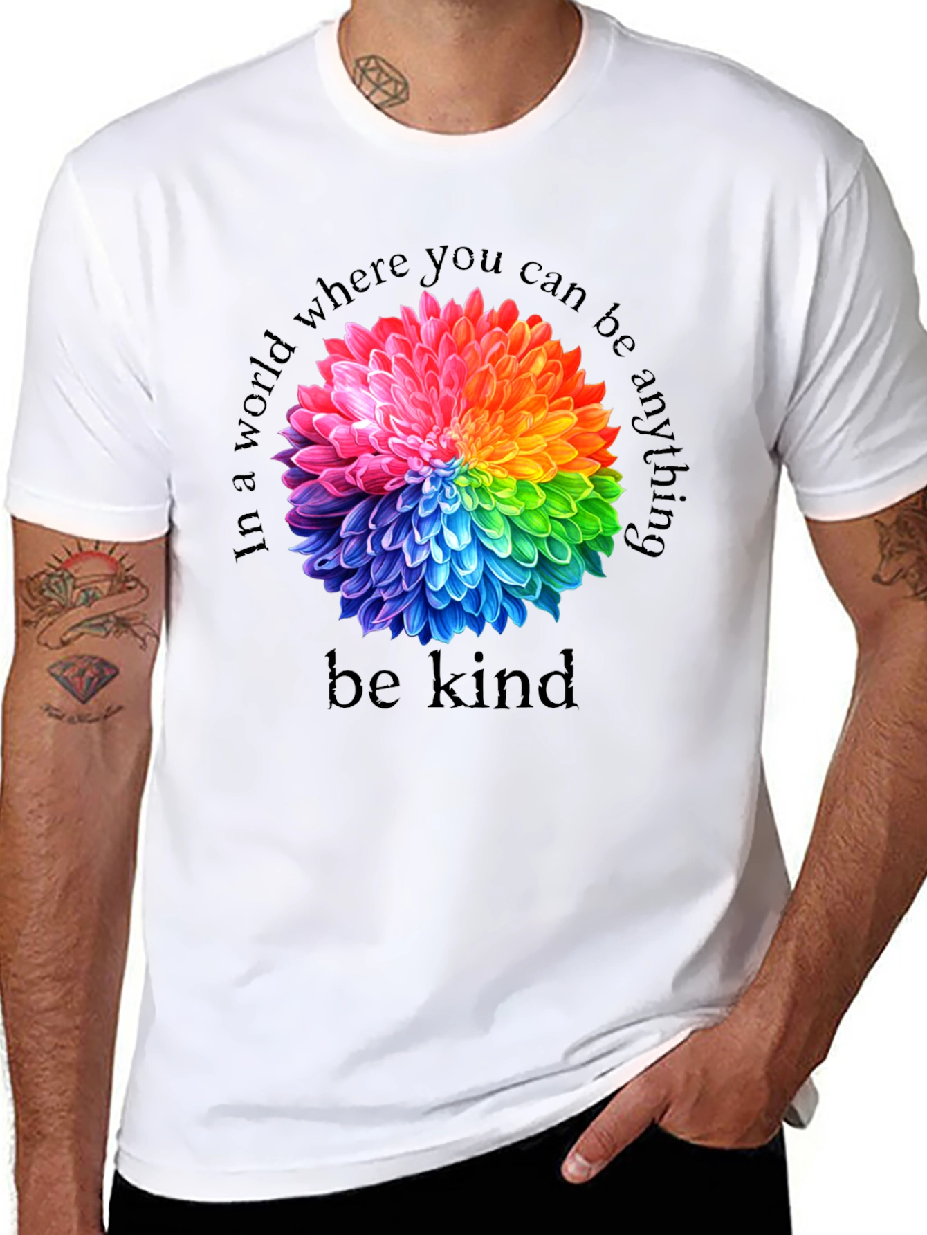 Rainbow Floral Kindness T-Shirt