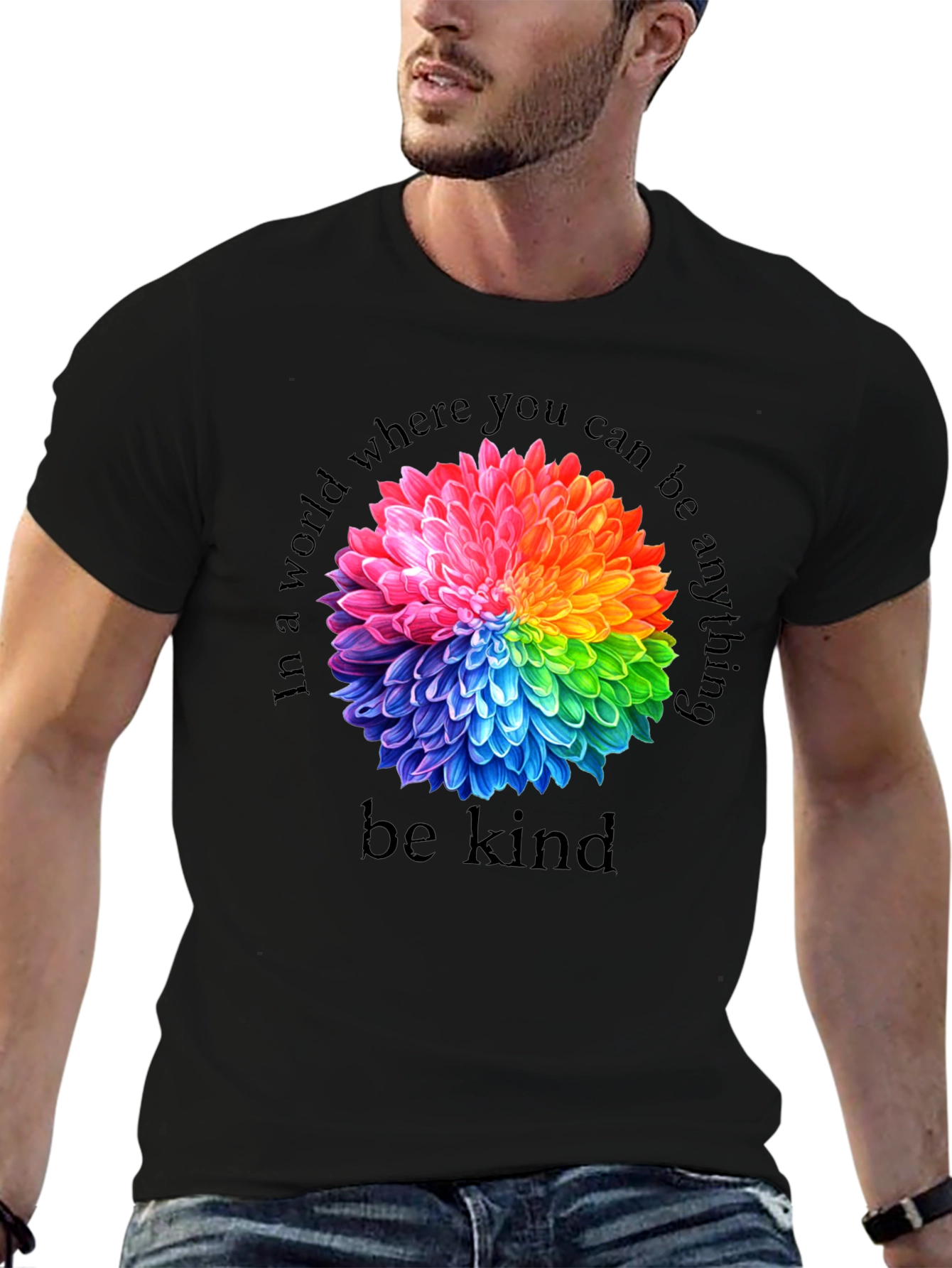 Rainbow Floral Kindness T-Shirt