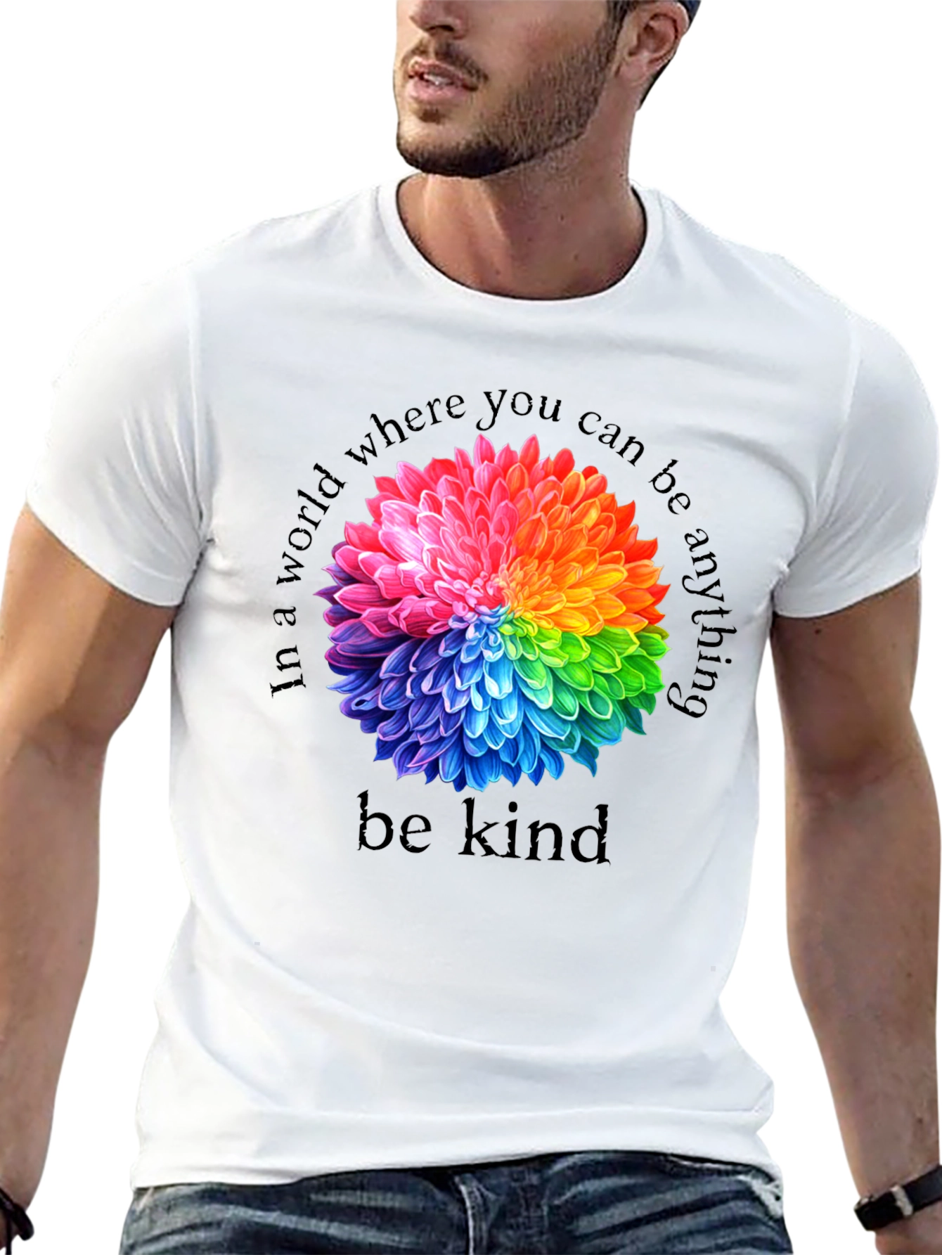 Rainbow Floral Kindness T-Shirt