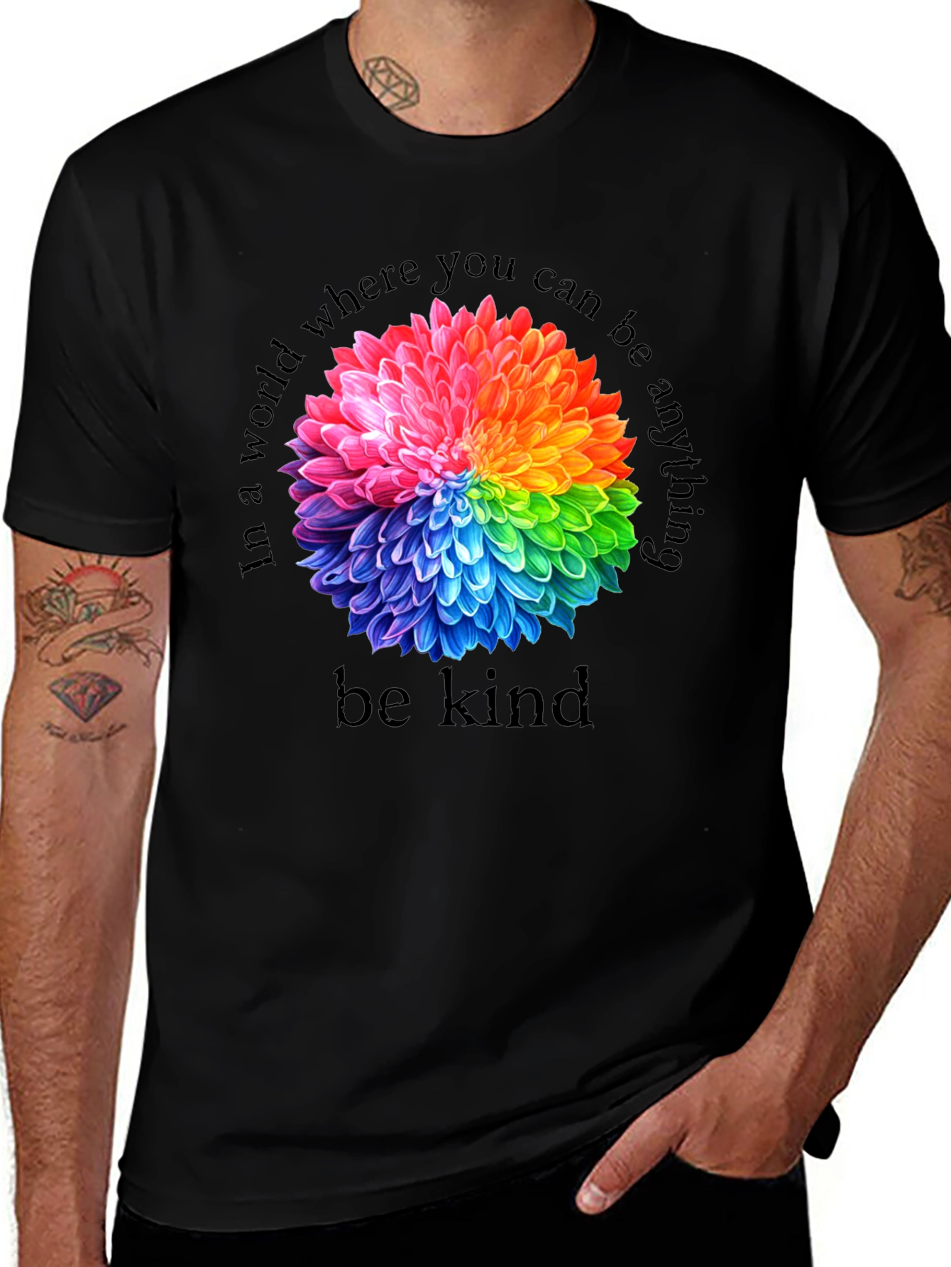 Rainbow Floral Kindness T-Shirt