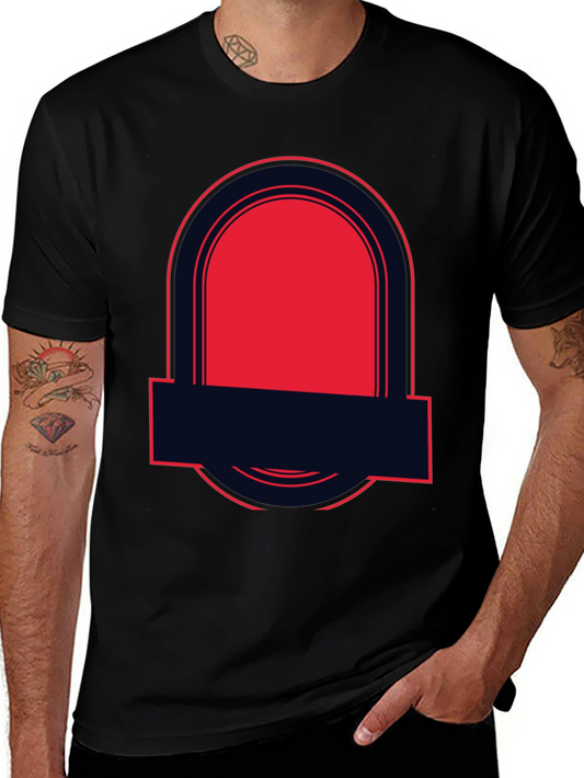 Bold Graphic Tee - Black with Red Accent