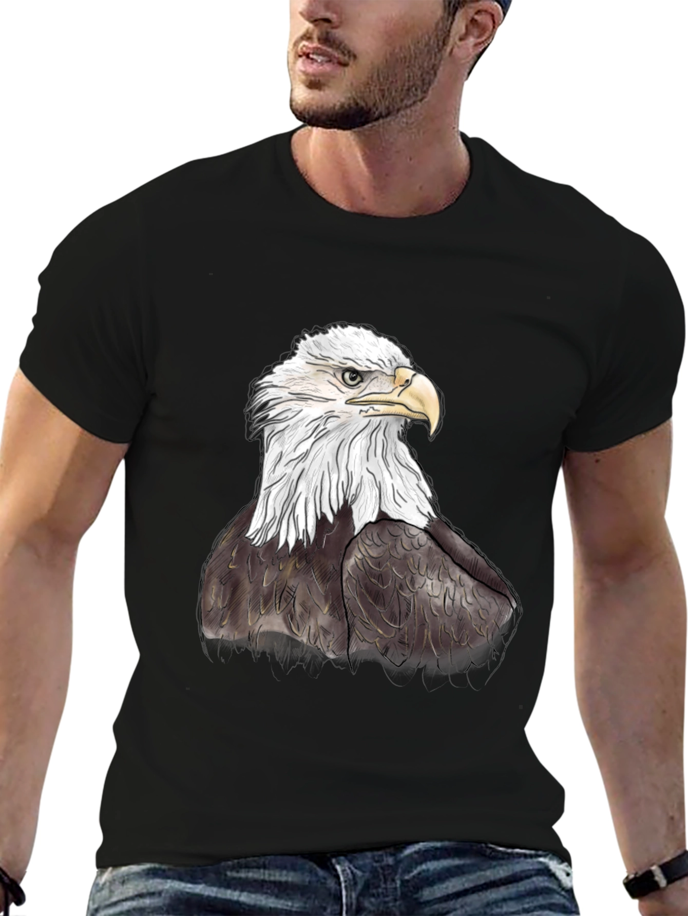 Bald Eagle Graphic Tee - Patriotic Style