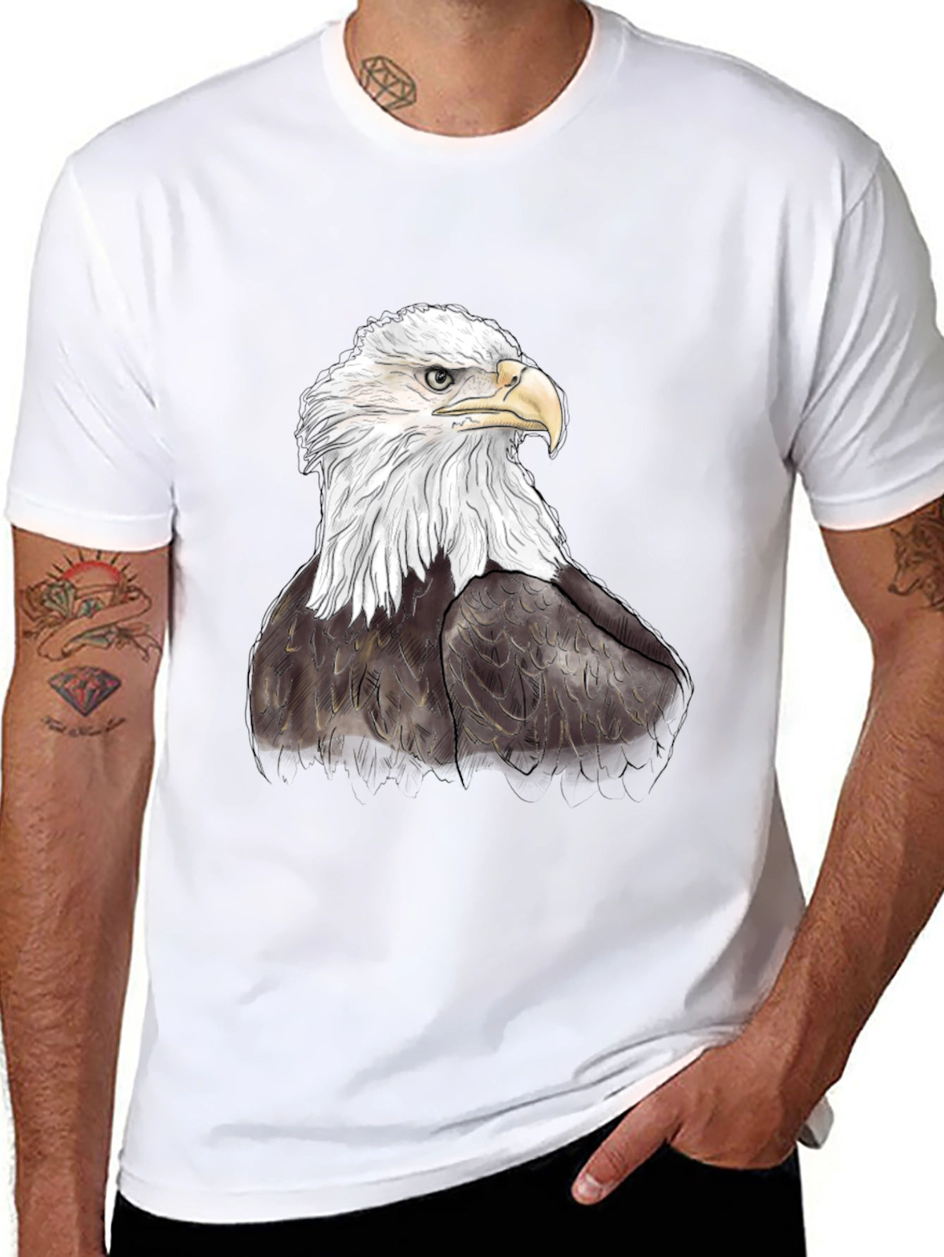 Bald Eagle Graphic Tee - Patriotic Style