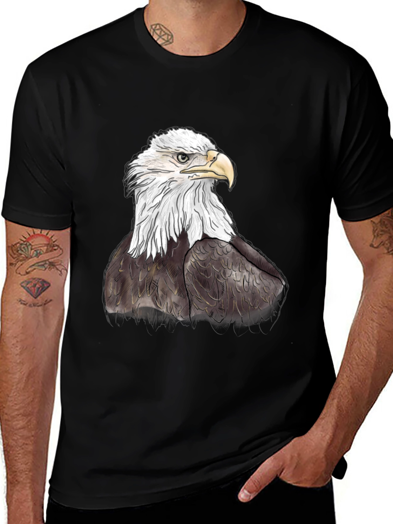 Bald Eagle Graphic Tee - Patriotic Style