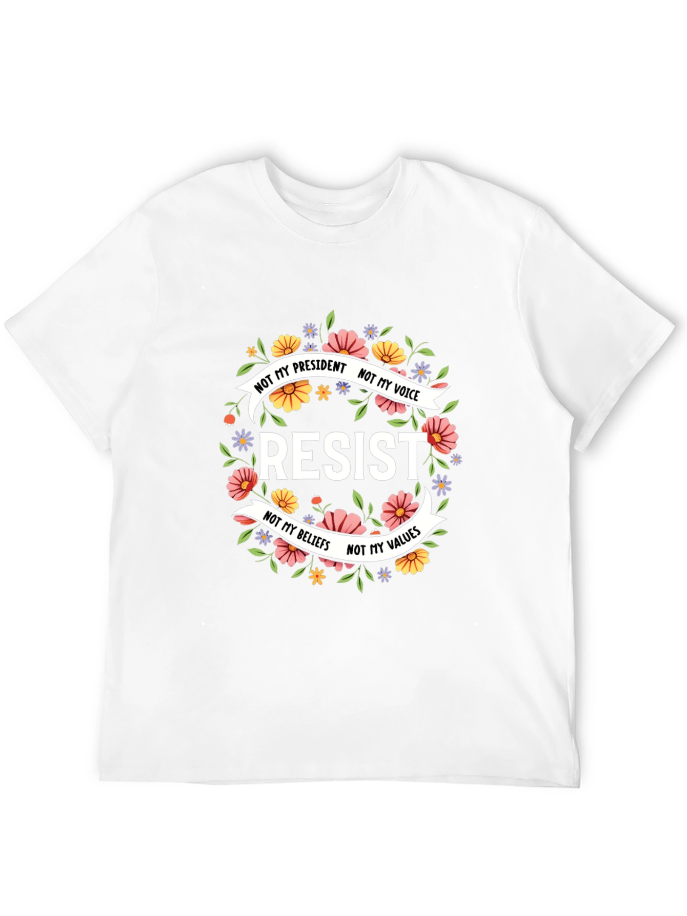 Resist Floral Graphic T-Shirt