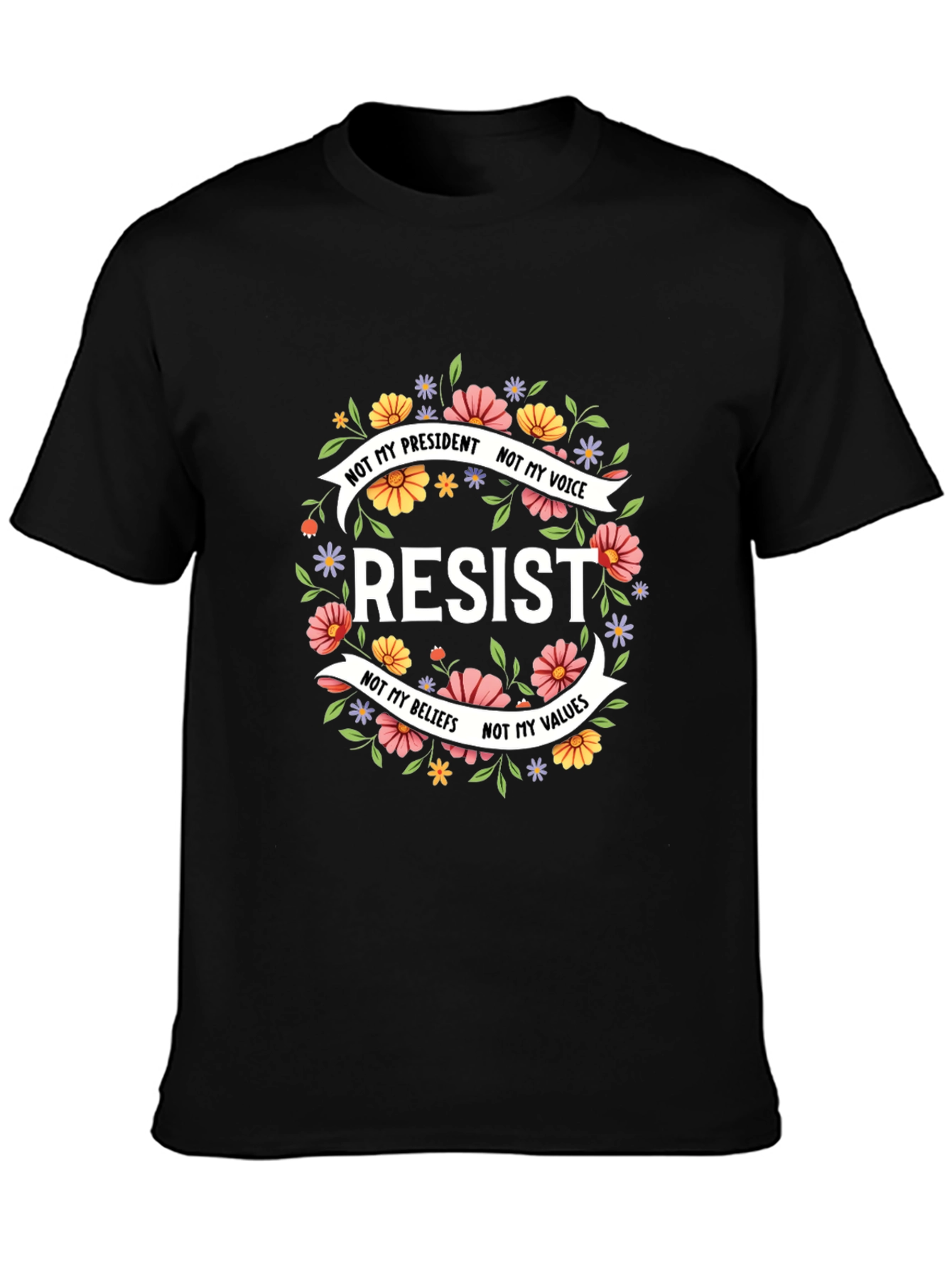 Resist Floral Graphic T-Shirt