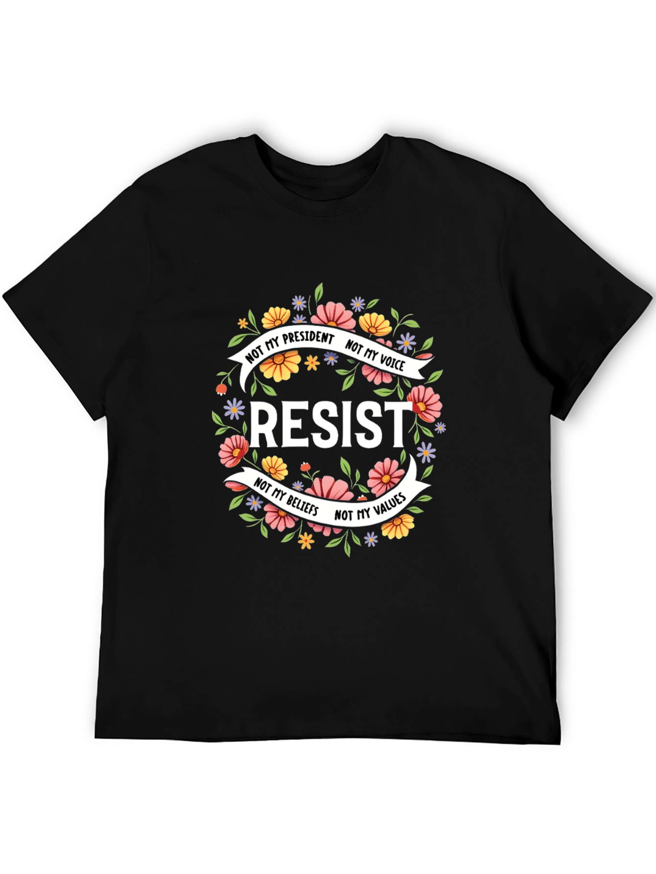 Resist Floral Graphic T-Shirt